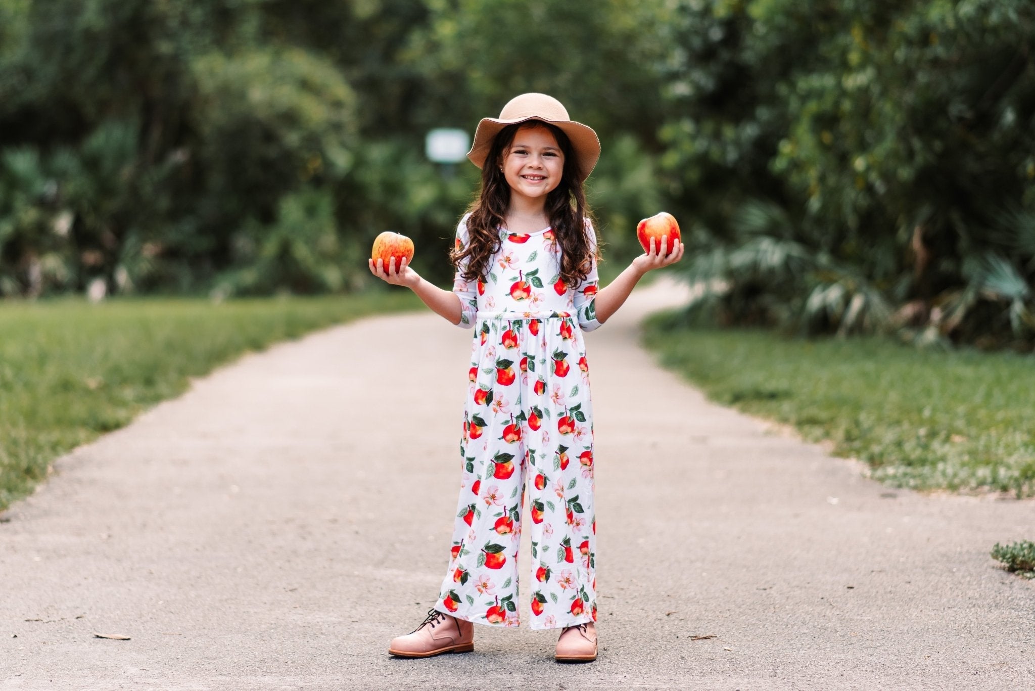 Awesome Apples Wide Leg Romper