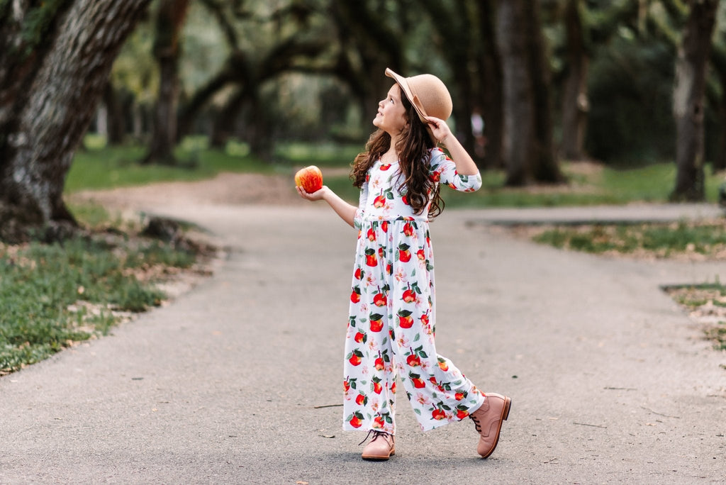 Awesome Apples Wide Leg Romper