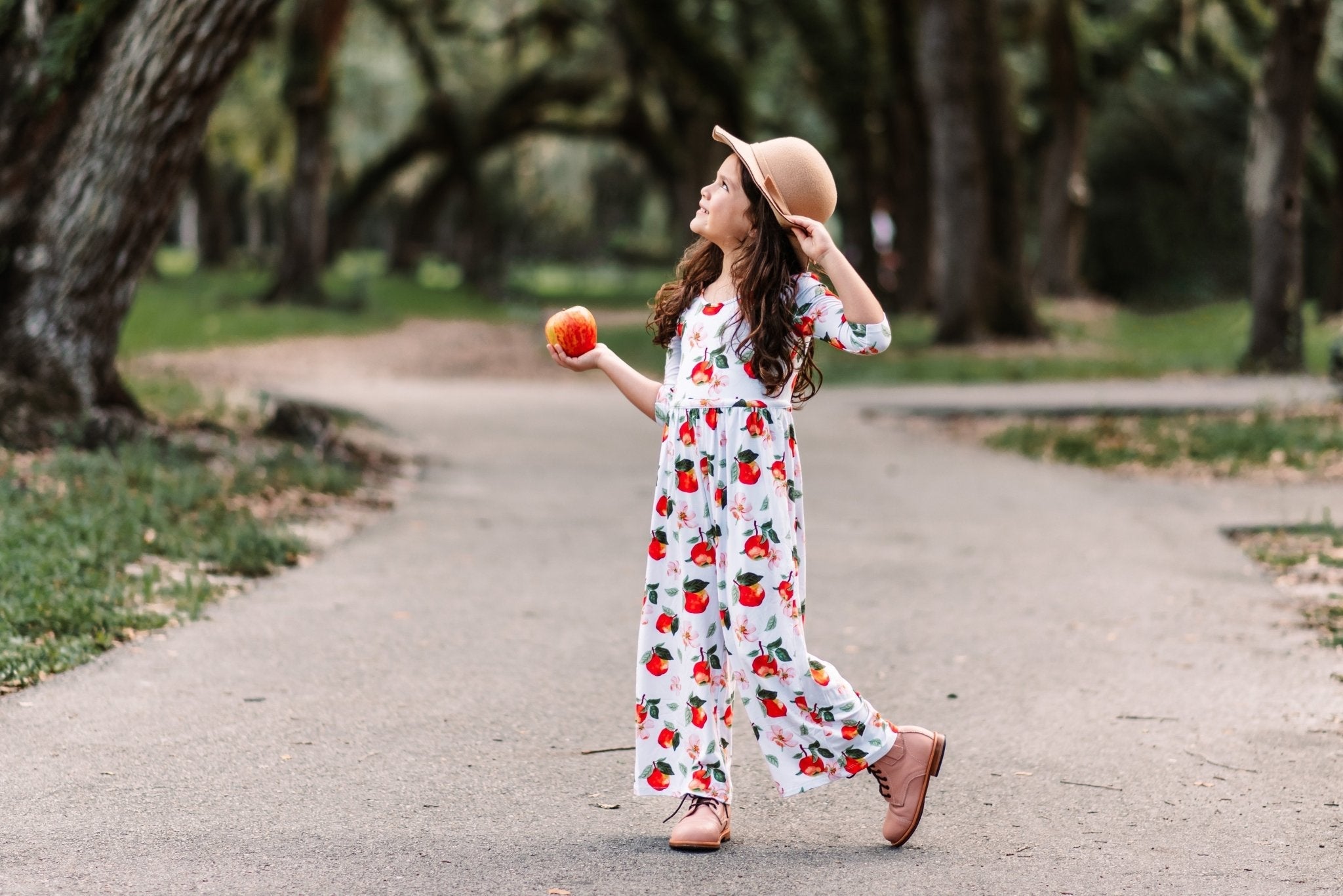 Awesome Apples Wide Leg Romper