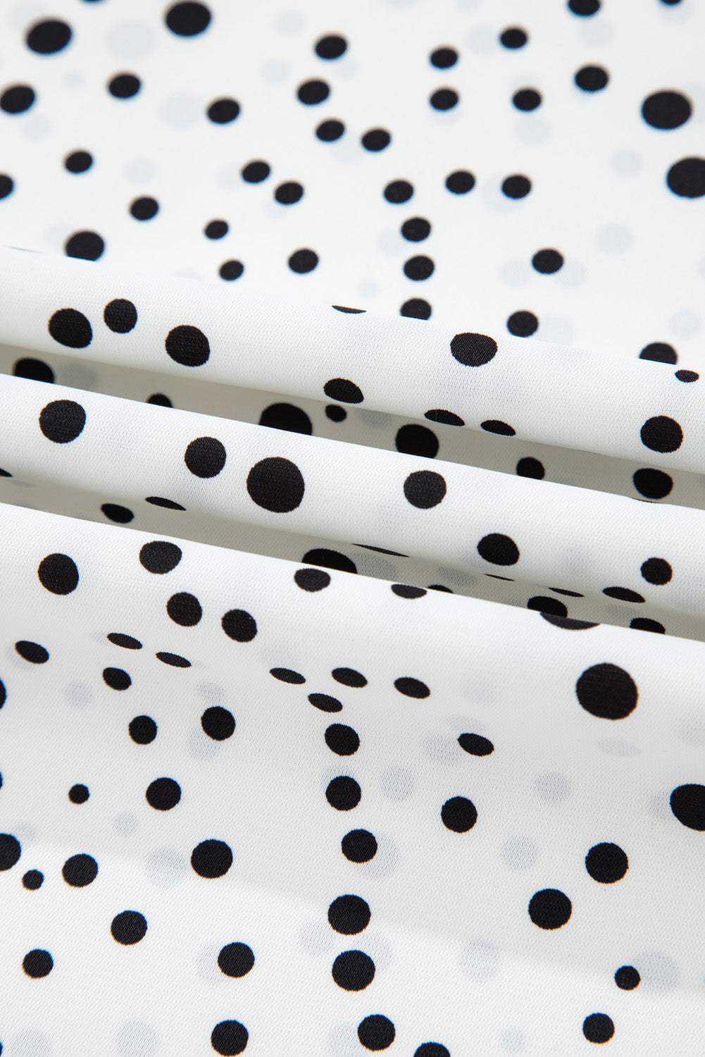 Dalmatian Dotted Ruffle Sleeve Blouse