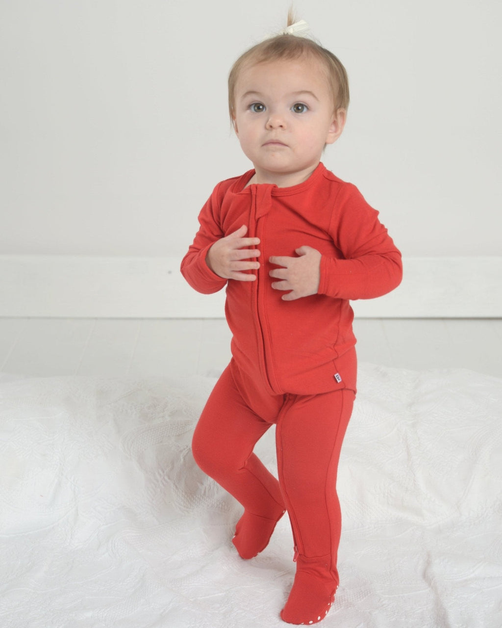 Bamboo Baby Pajama in Red