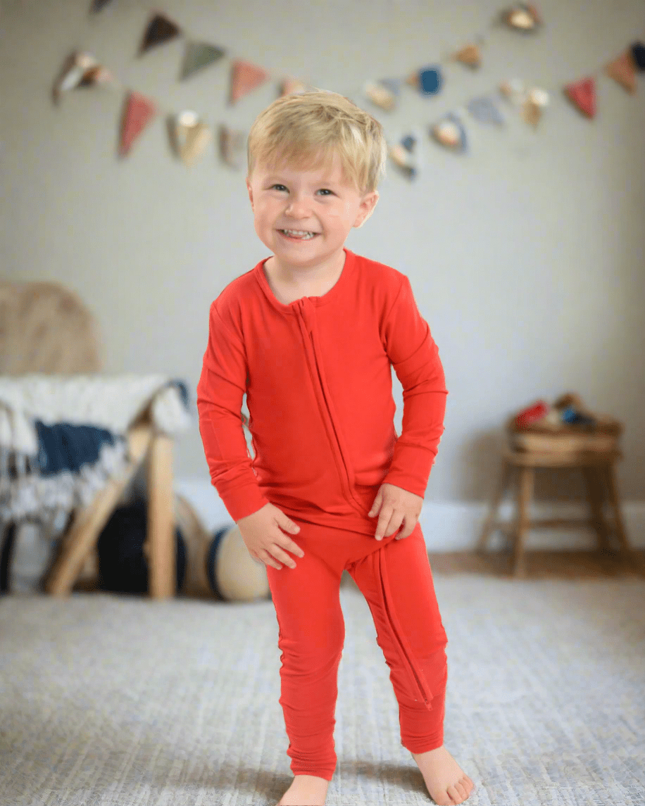 Bamboo Toddler Pajama in Red