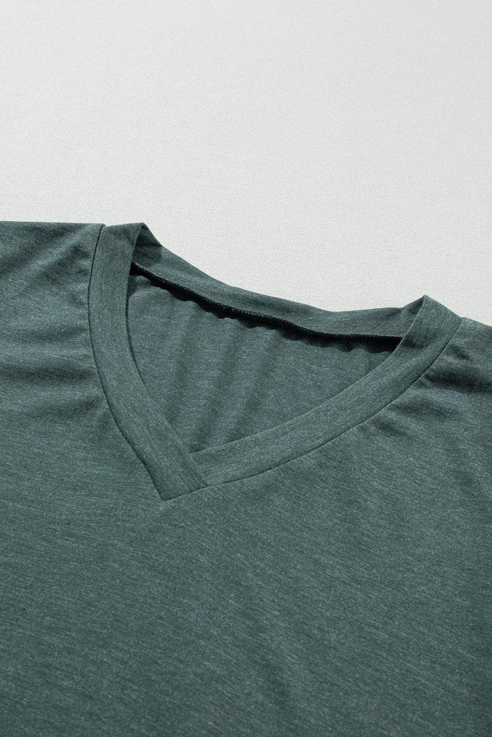 Heathered Petal Sleeve V-Neck T-Shirt