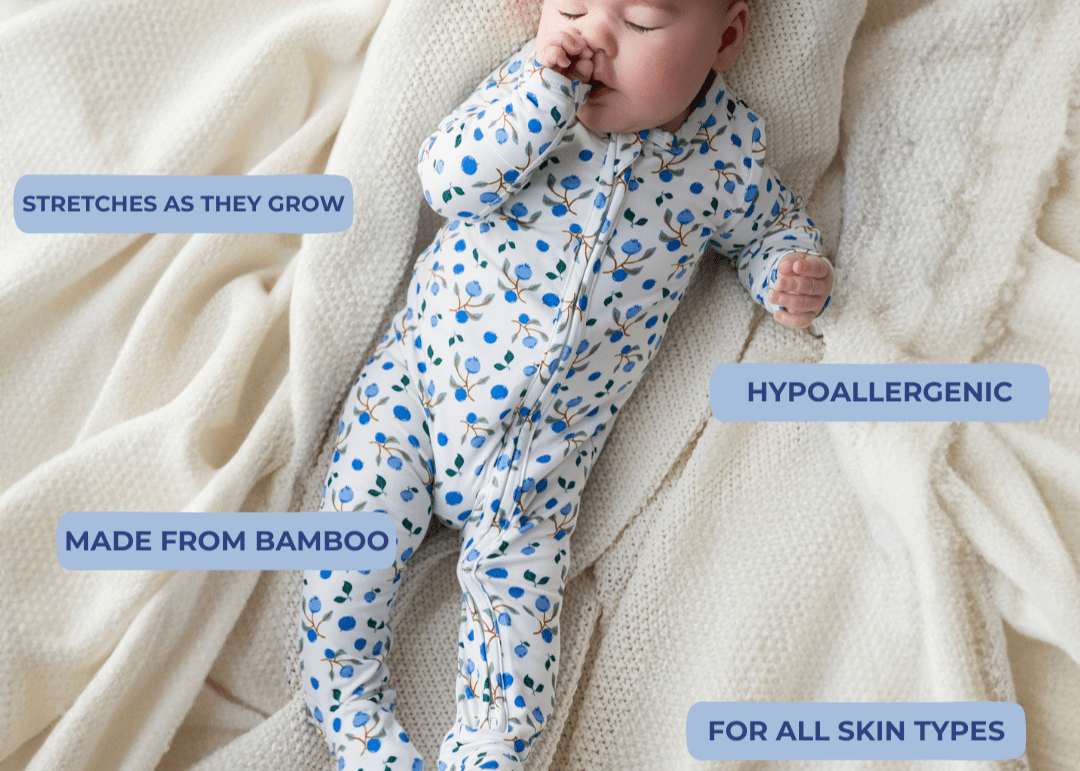 Blueberry Bamboo Baby Pajamas