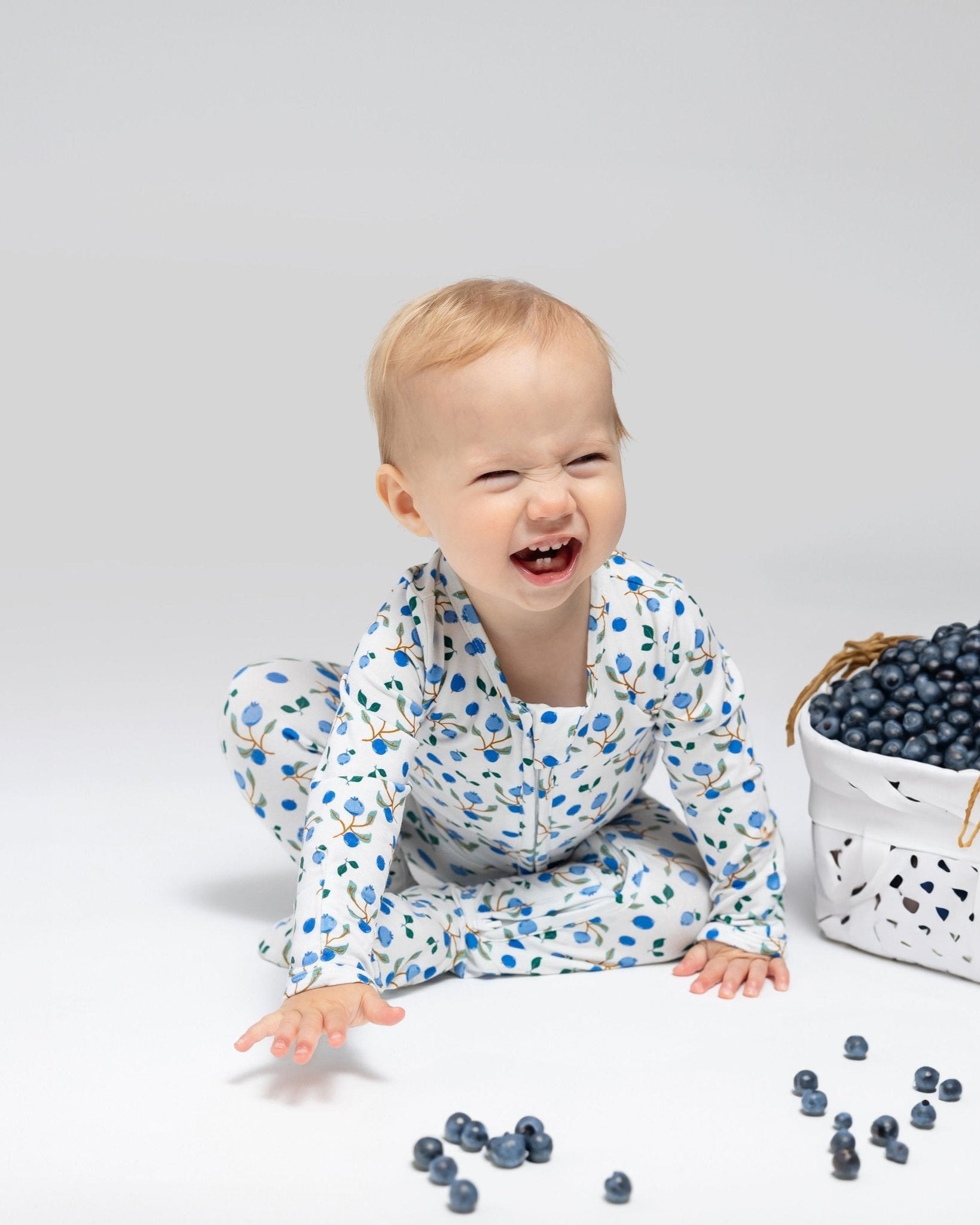 Blueberry Bamboo Baby Pajamas