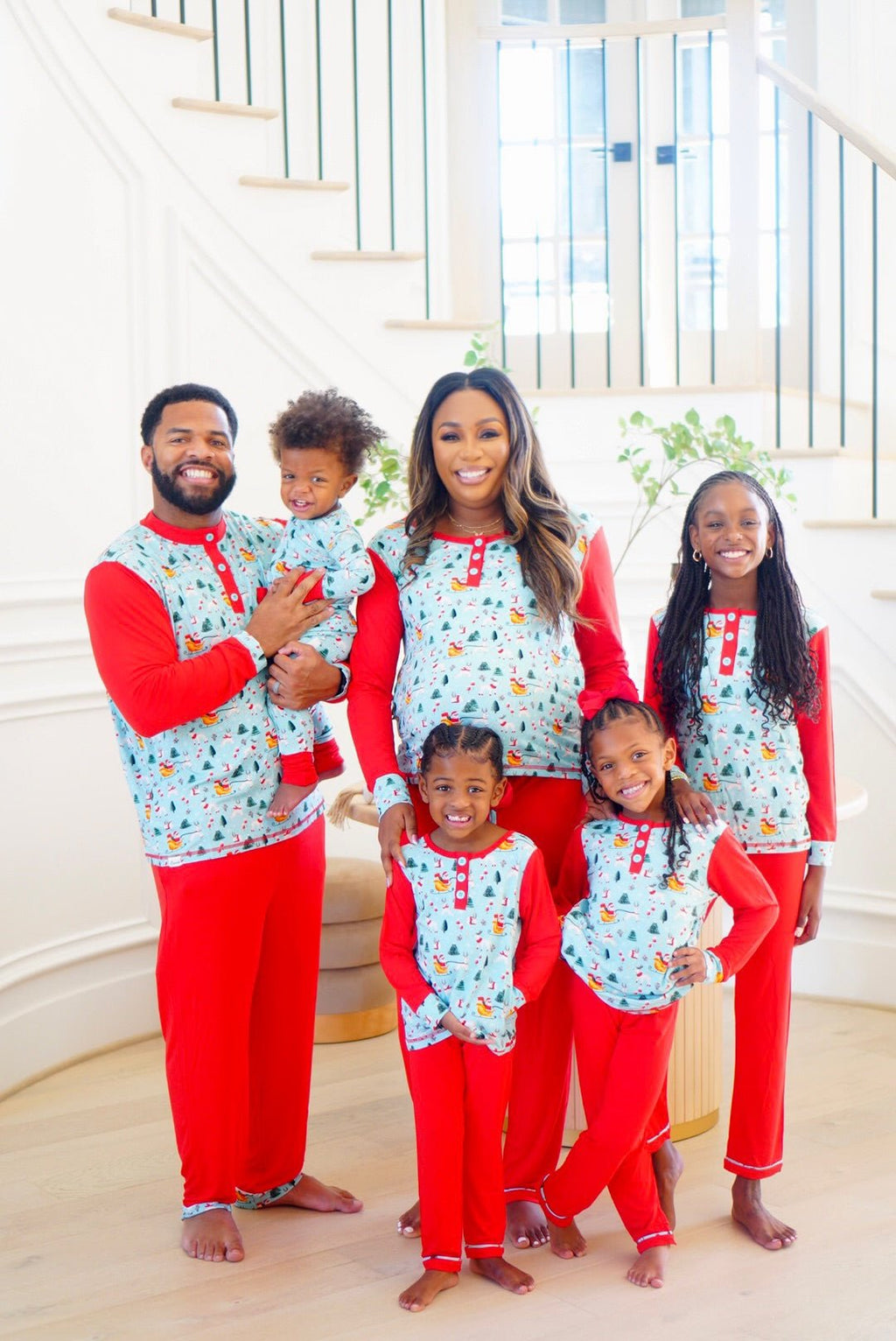 Boys Dark Santa Bamboo Holiday Pajamas