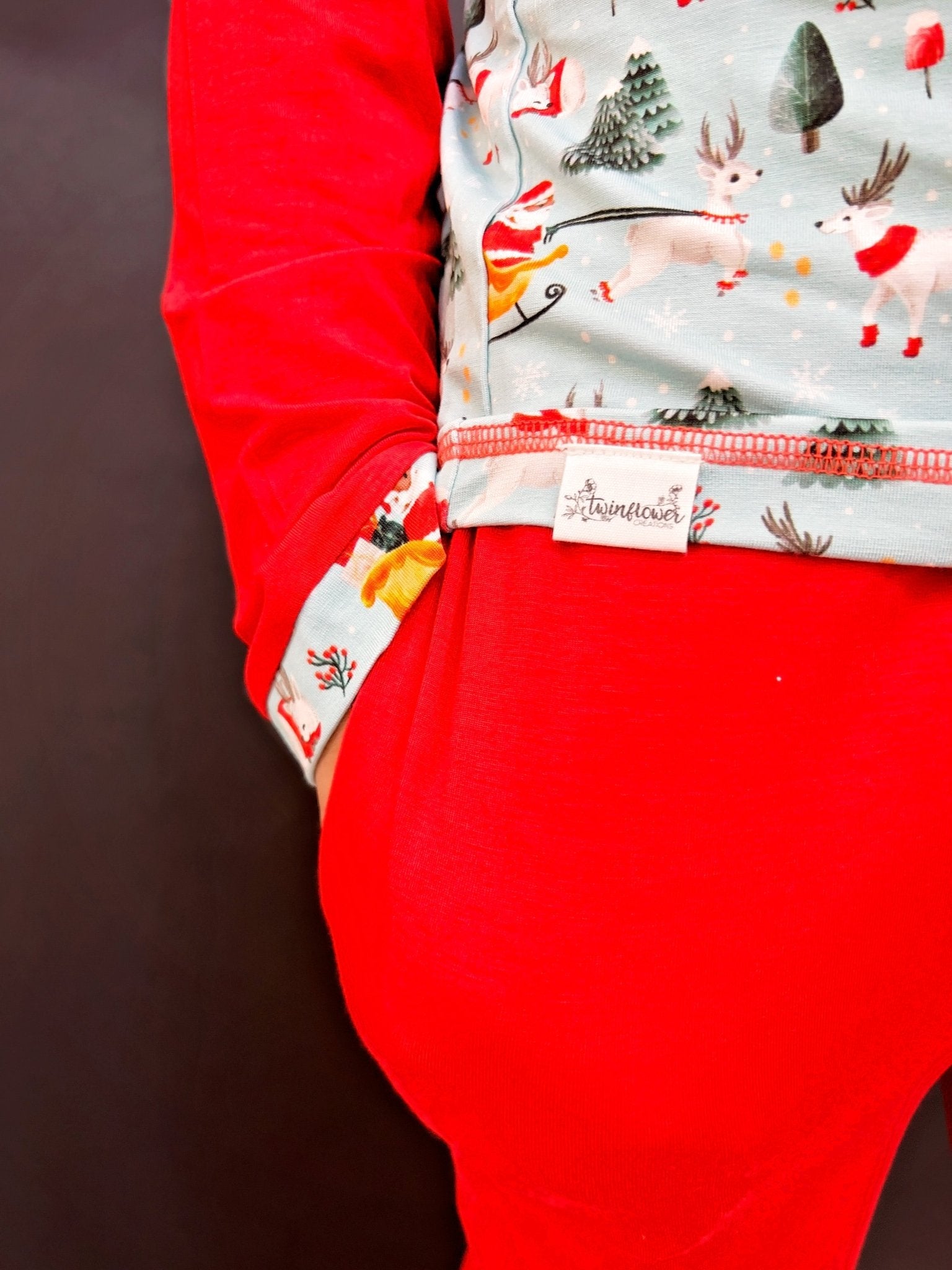 Boys Dark Santa Bamboo Holiday Pajamas