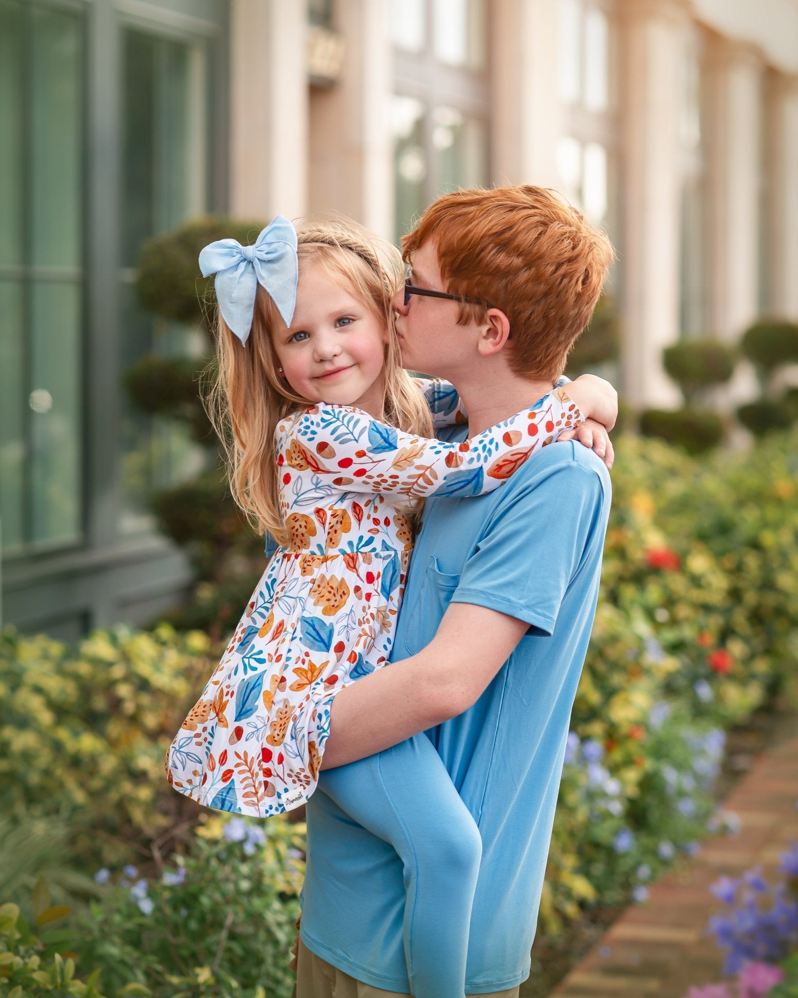 Boys Henley Tee in Herencia Blue
