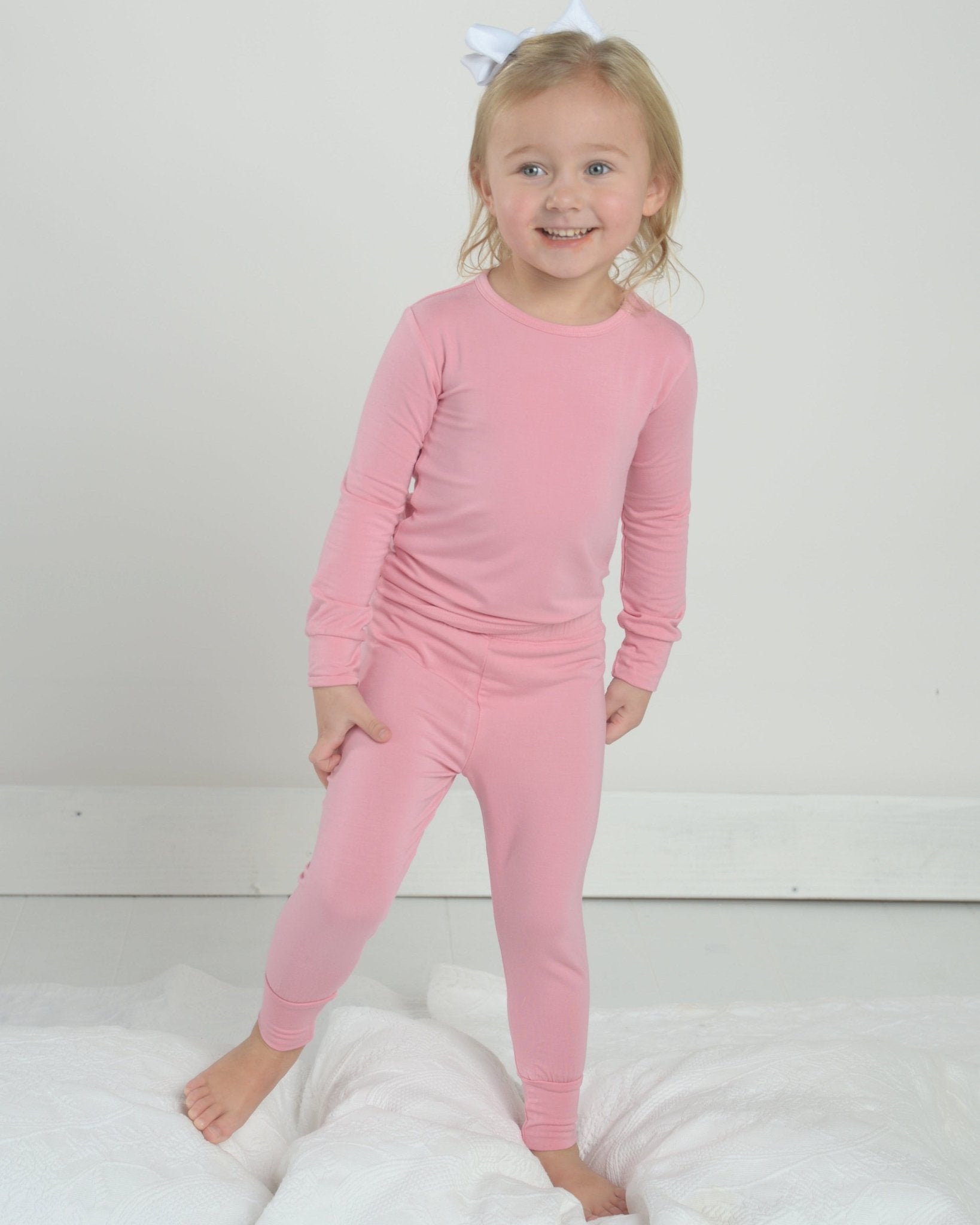 Bubble Gum Bamboo Pajama Set for Kids