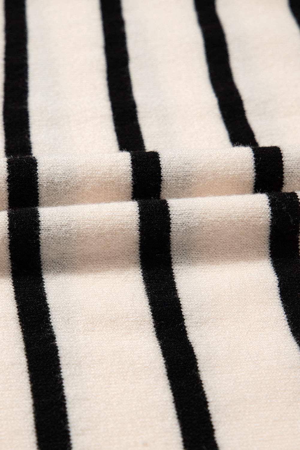 Stripe Ruched Bubble Sleeve Top