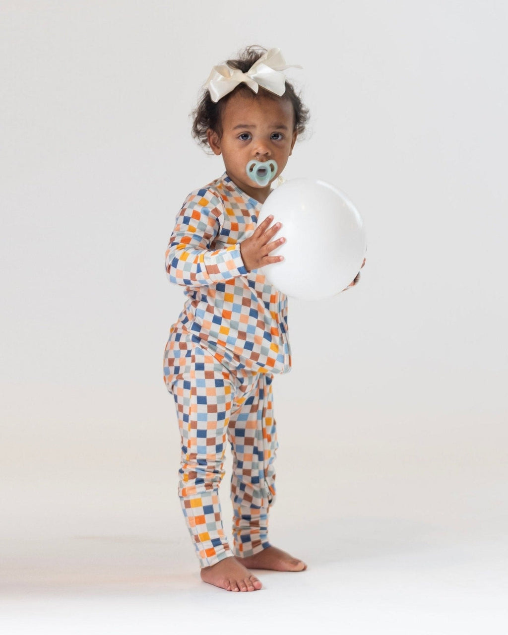 Checkered Bamboo Toddler Pajamas