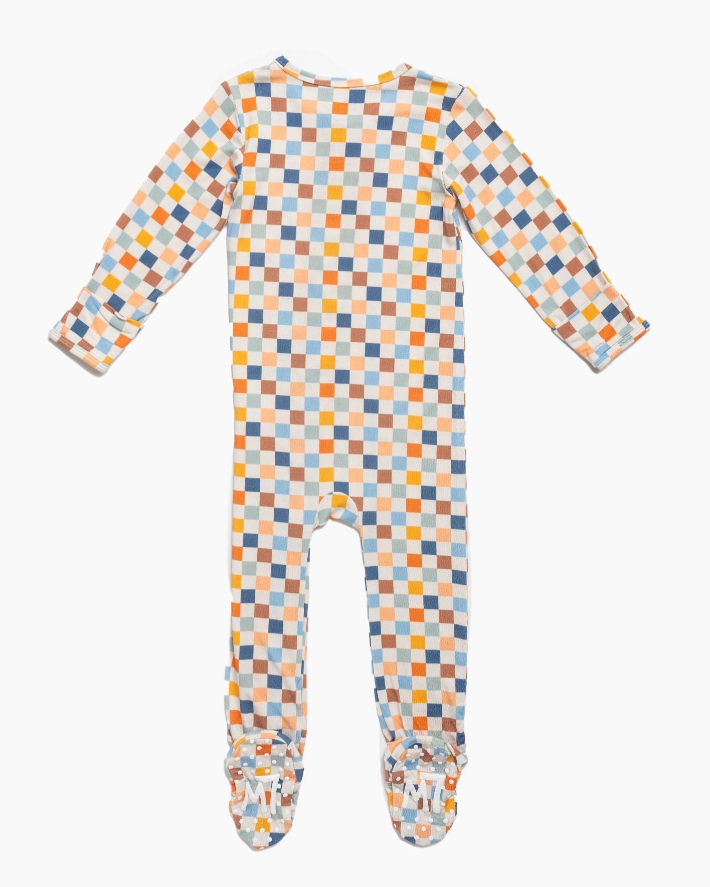 Checkered Bamboo Baby One-Piece