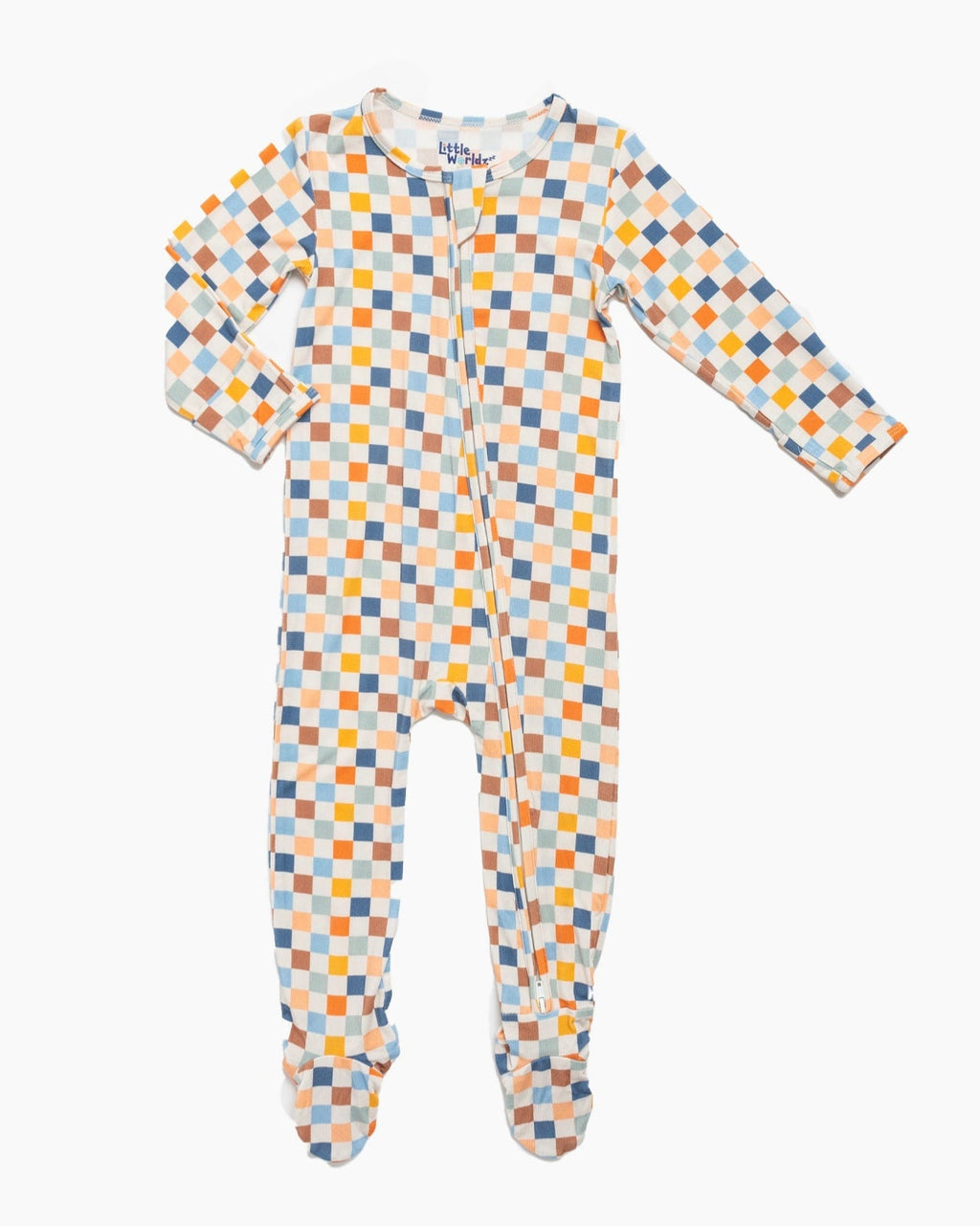 Checkered Bamboo Baby One-Piece