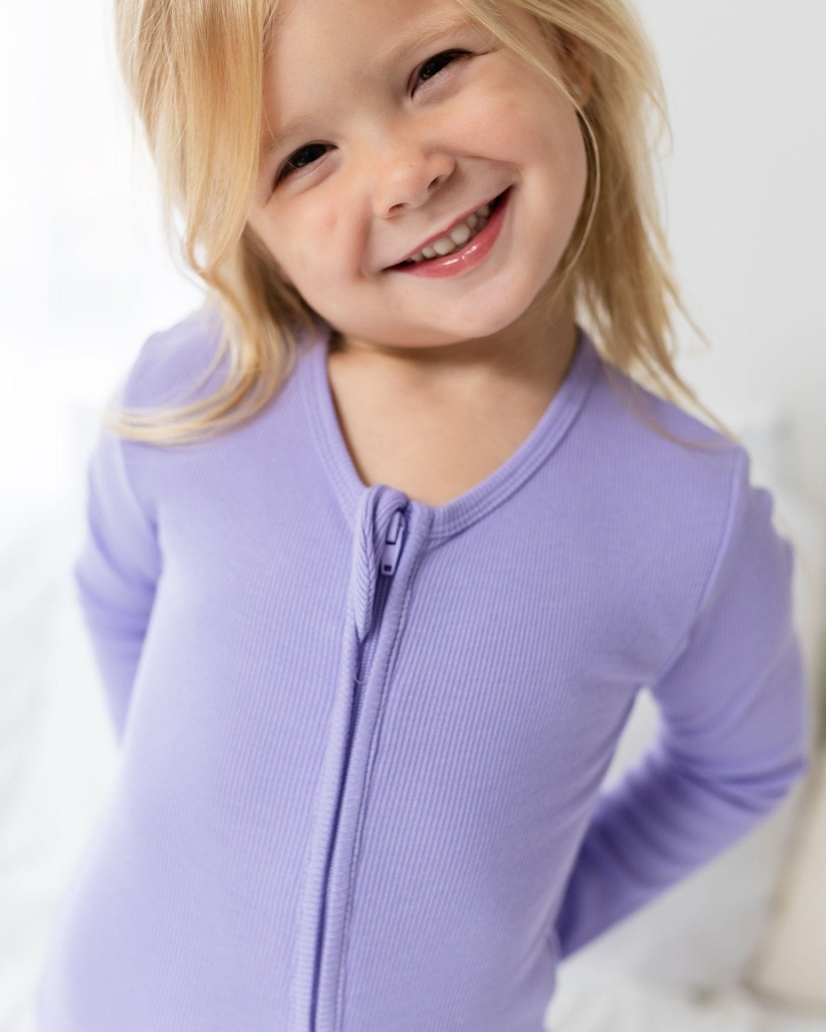 Bamboo Romper for Baby in Lavender