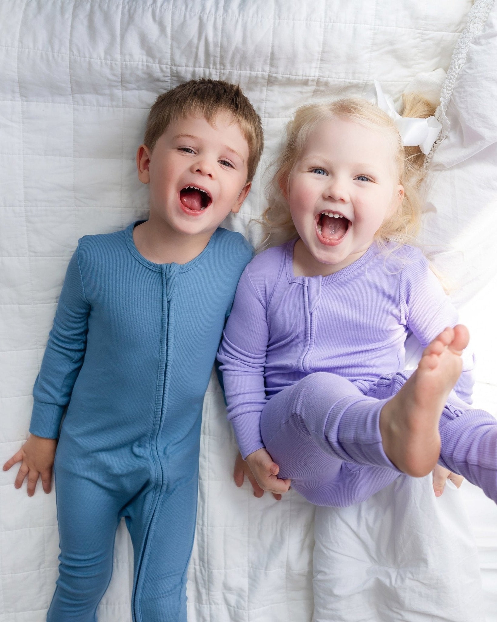 Bamboo Romper For Baby in Sky