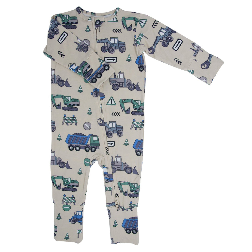 Trucks Diggers Construction Convertible Romper