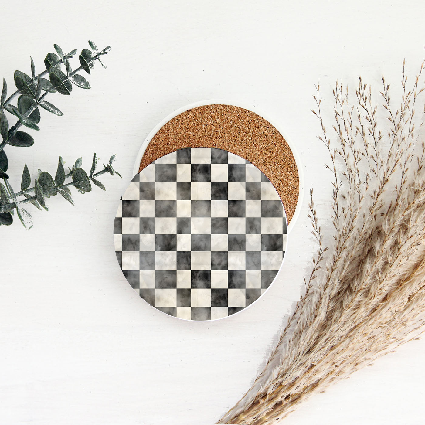 Courtly Check Coasters