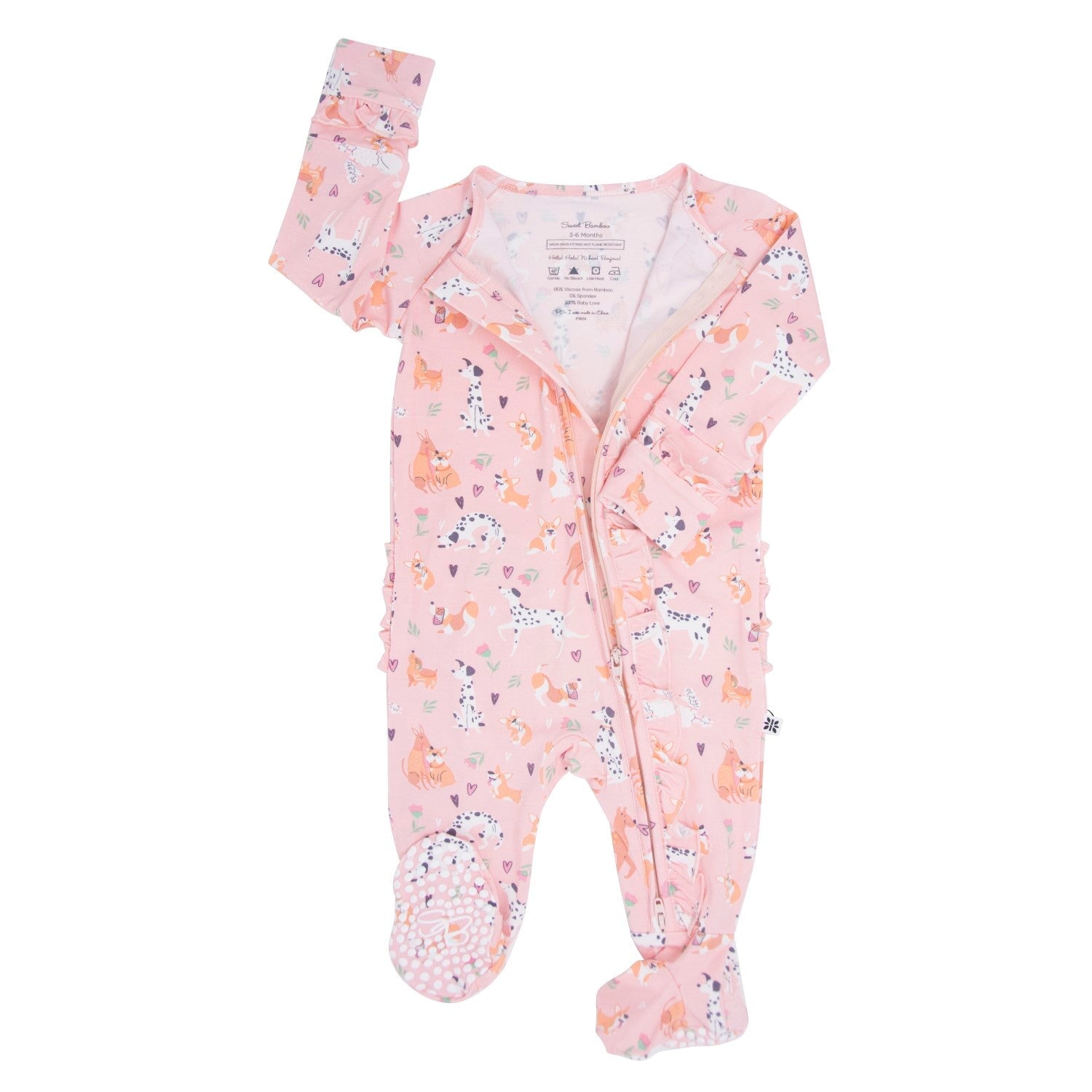 Dalmatian Poodle Puppy Ruffle Footie