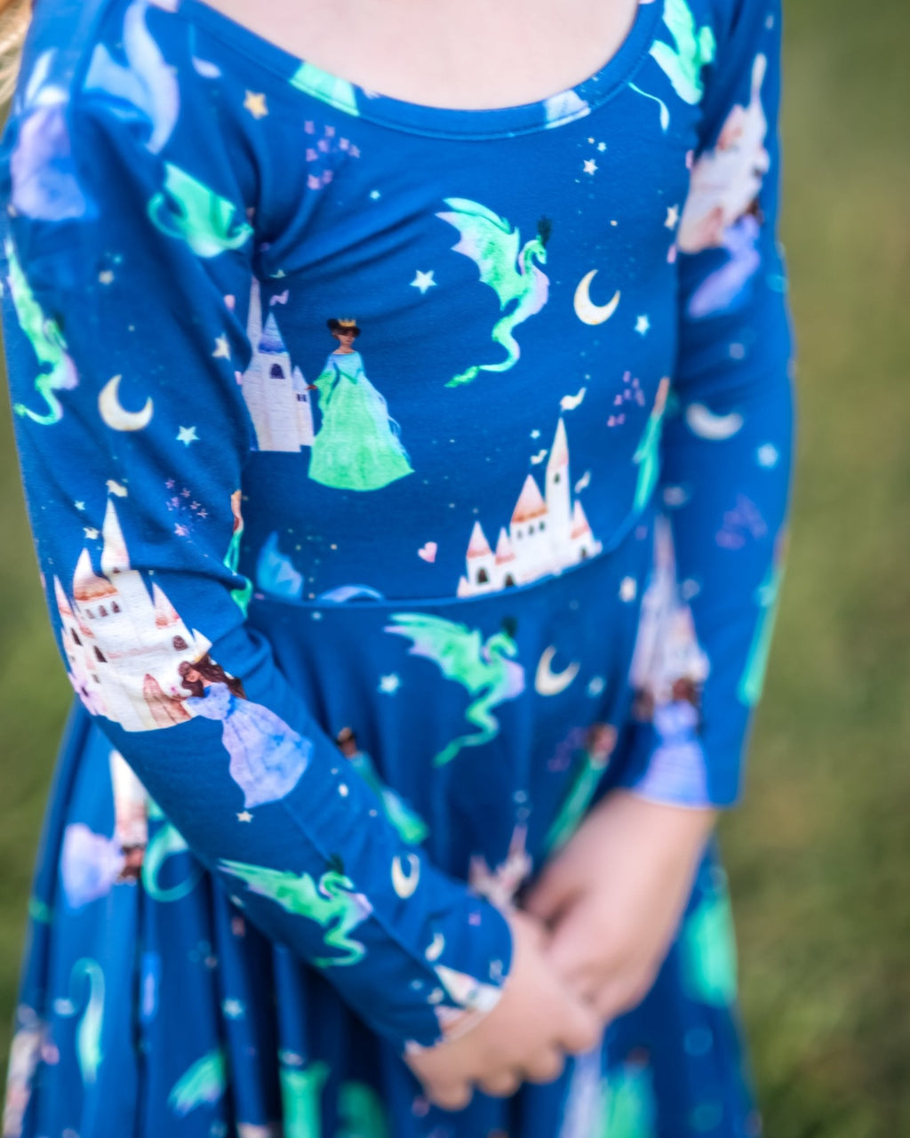 Dancing Dragons Long Sleeve Twirl Dress