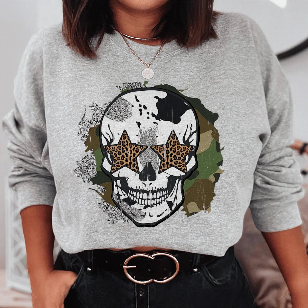 Distressed Skull Sweatshirt