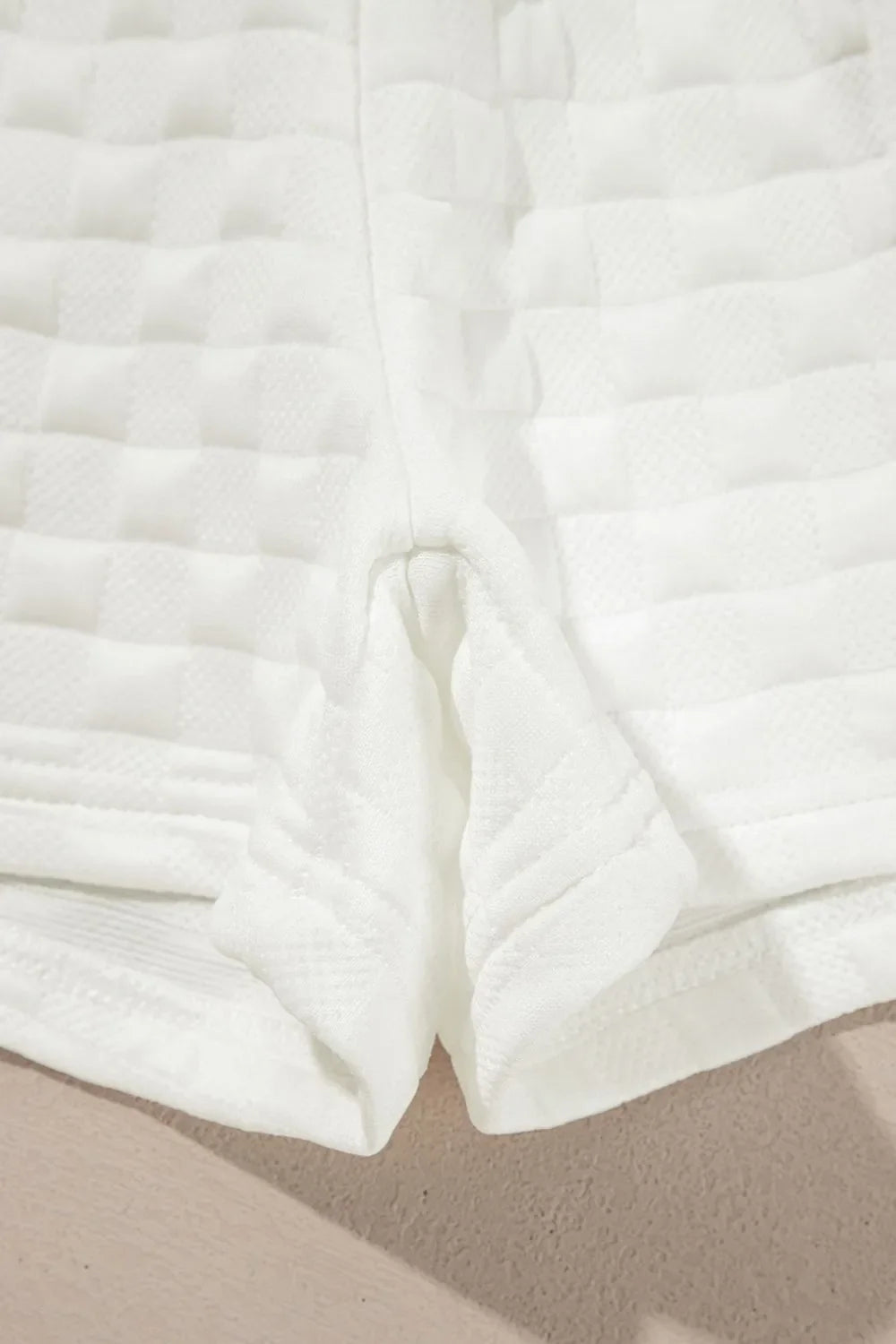 Checkered Texture Top and Shorts Set