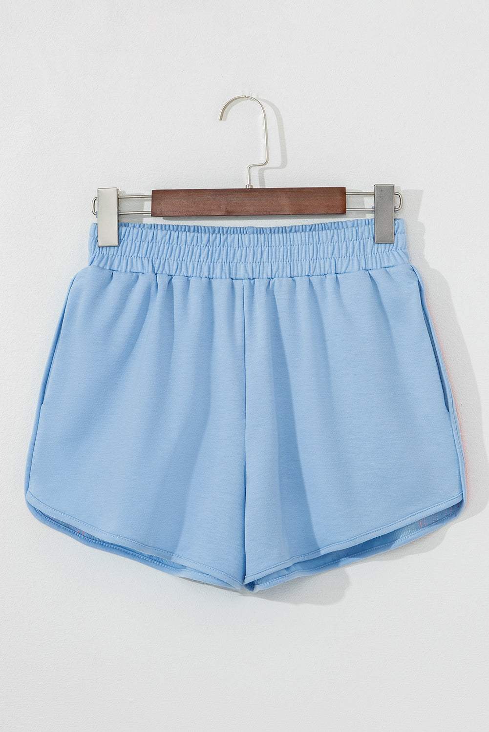 Colorblock Stripe Elastic Waist Shorts