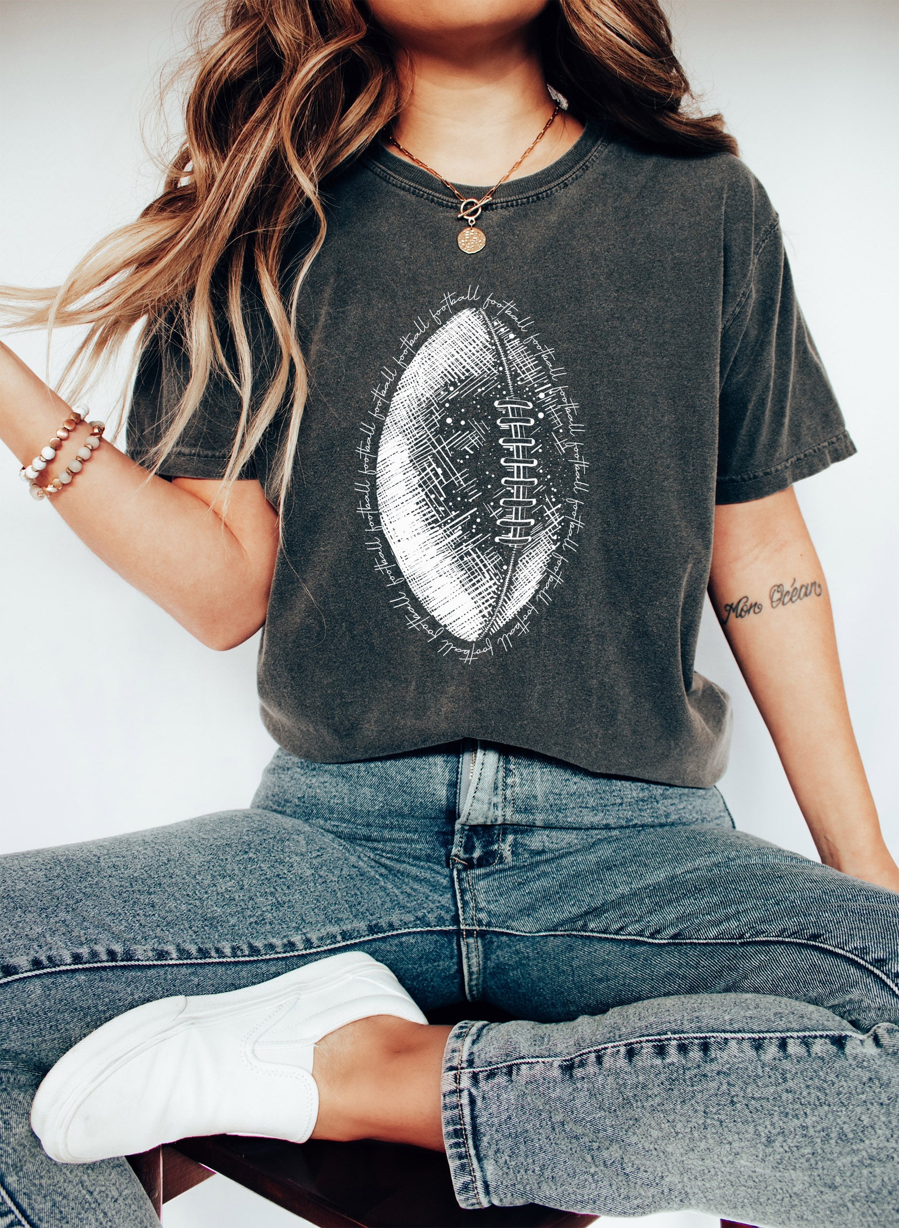 Football Lovers Sports Art Comfort Colors Tshirt