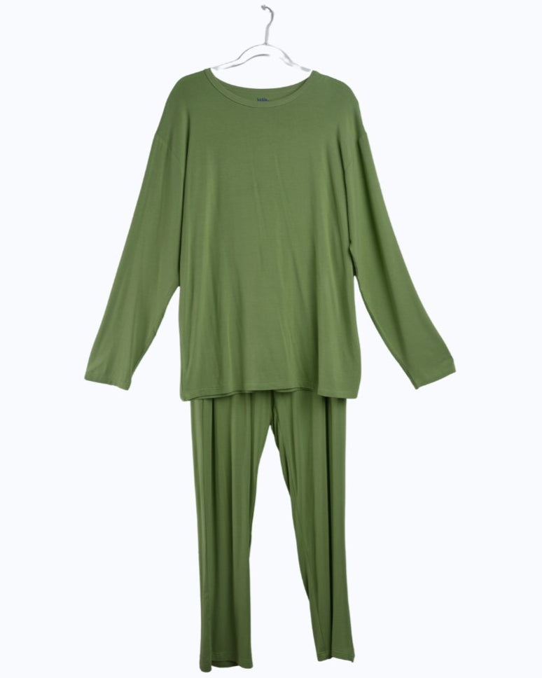 Adult Men's Bamboo Pajamas in Green