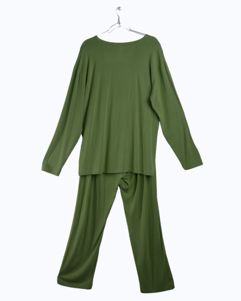 Adult Men's Bamboo Pajamas in Green
