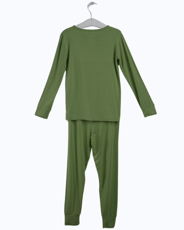 Bamboo Kids Pajamas Set in Green