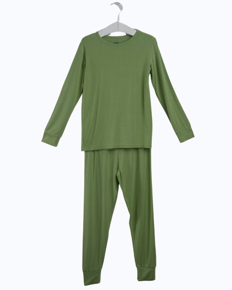 Bamboo Kids Pajamas Set in Green