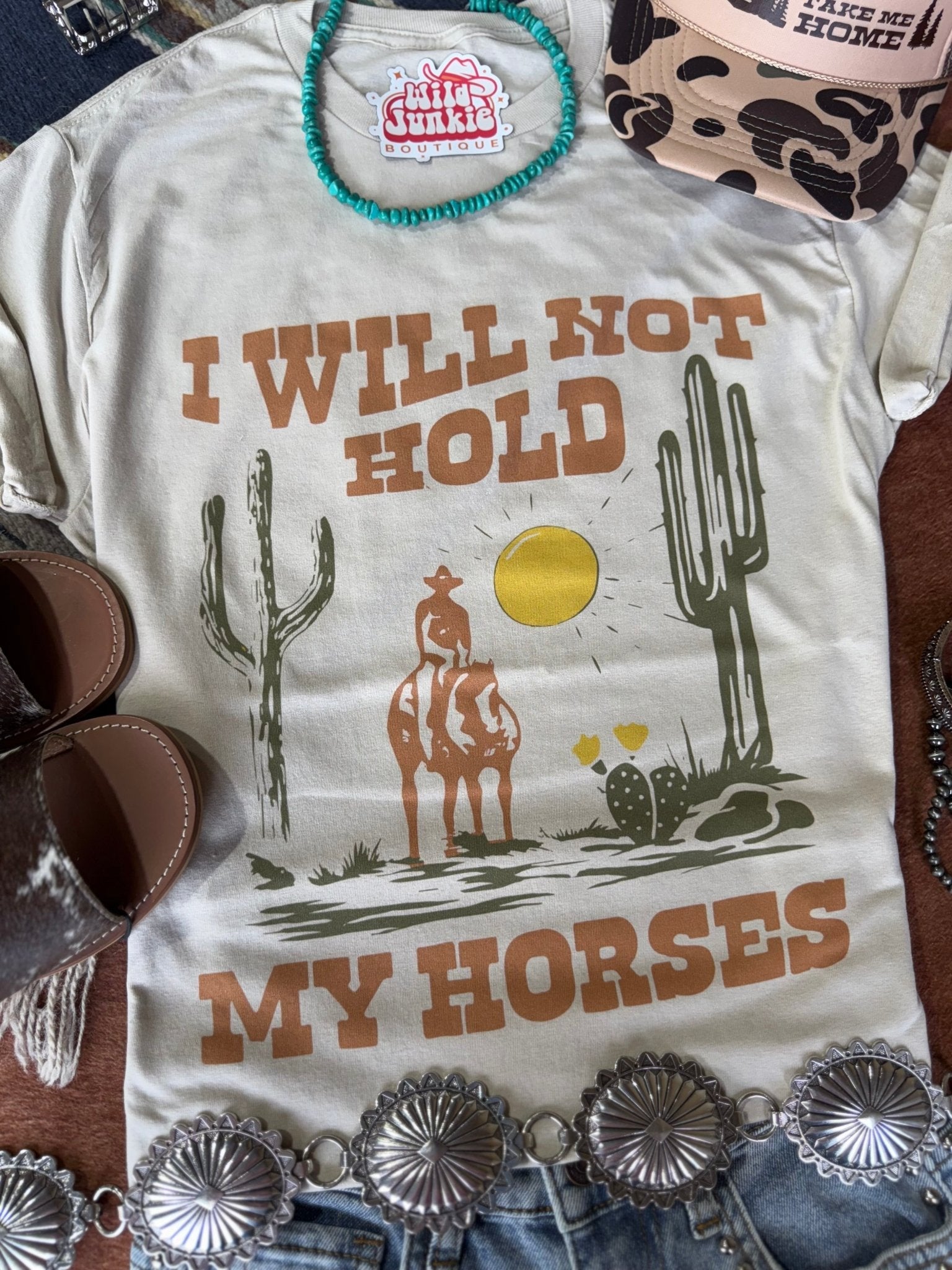 I Will Not Hold My Horses Graphic Tee