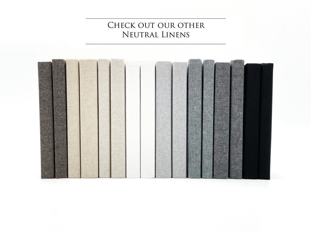 Charcoal Linen Covered Decorative Books