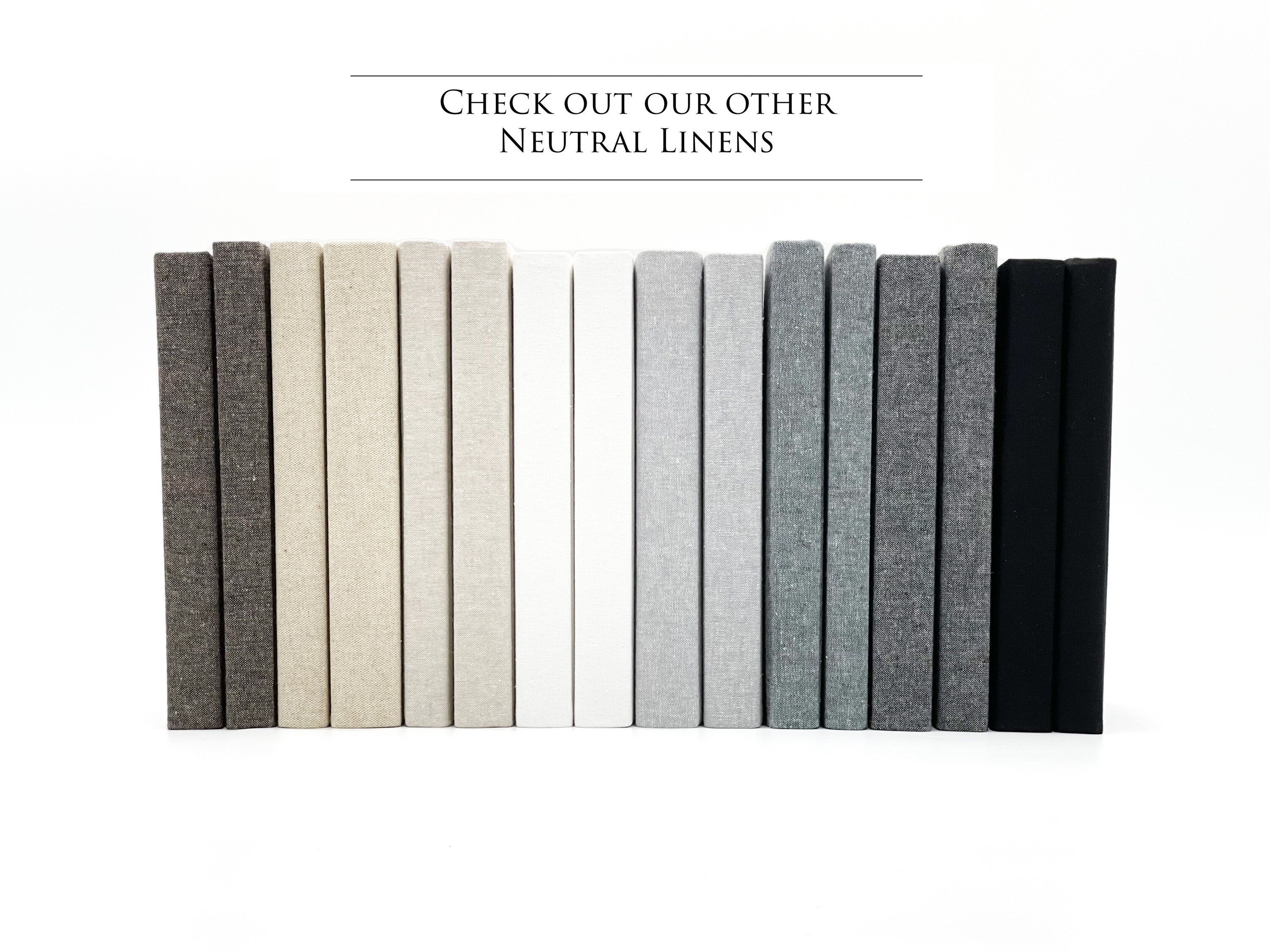 Flax Linen Covered Decorative Books