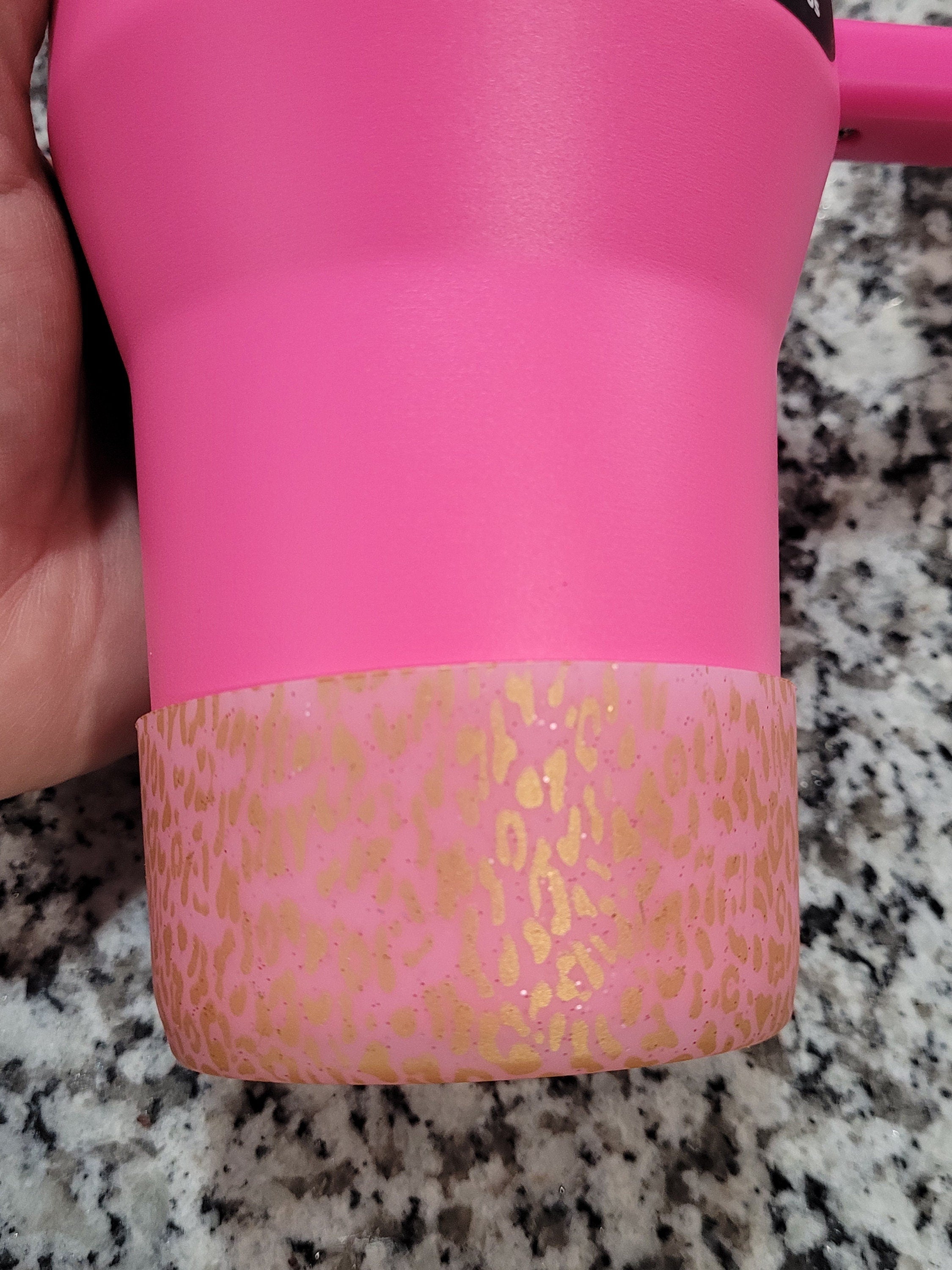PinkGolden Leopard Silicone Boot Bumper for Tumbler
