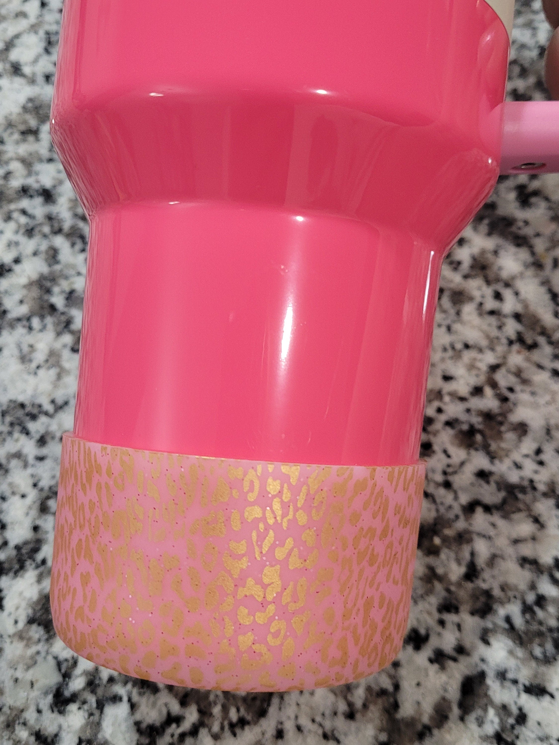 PinkGolden Leopard Silicone Boot Bumper for Tumbler
