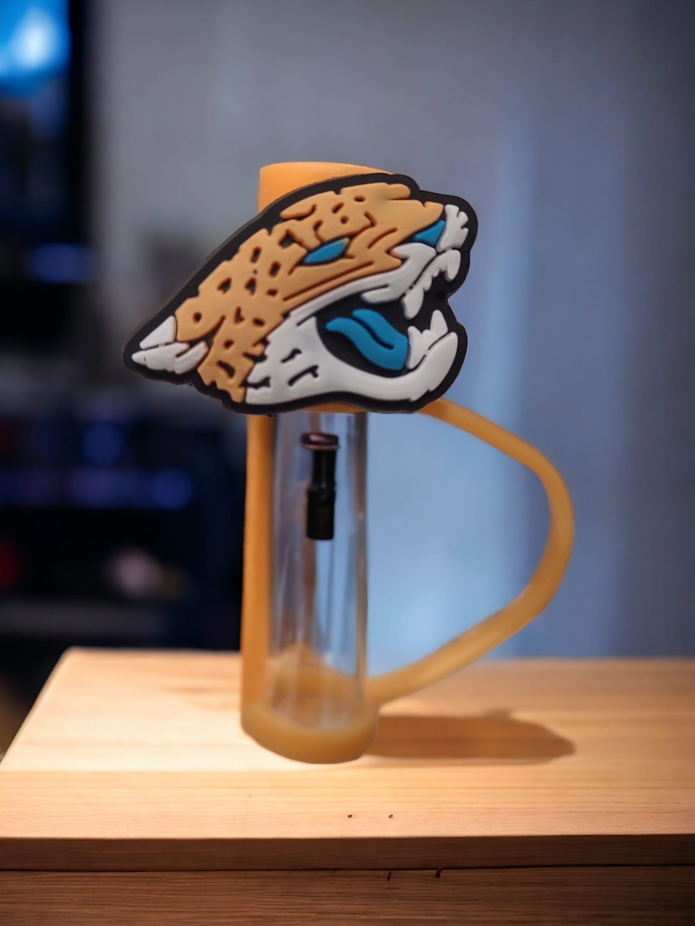 Jacksonville Jaguars Jaghead silicone strawtopper