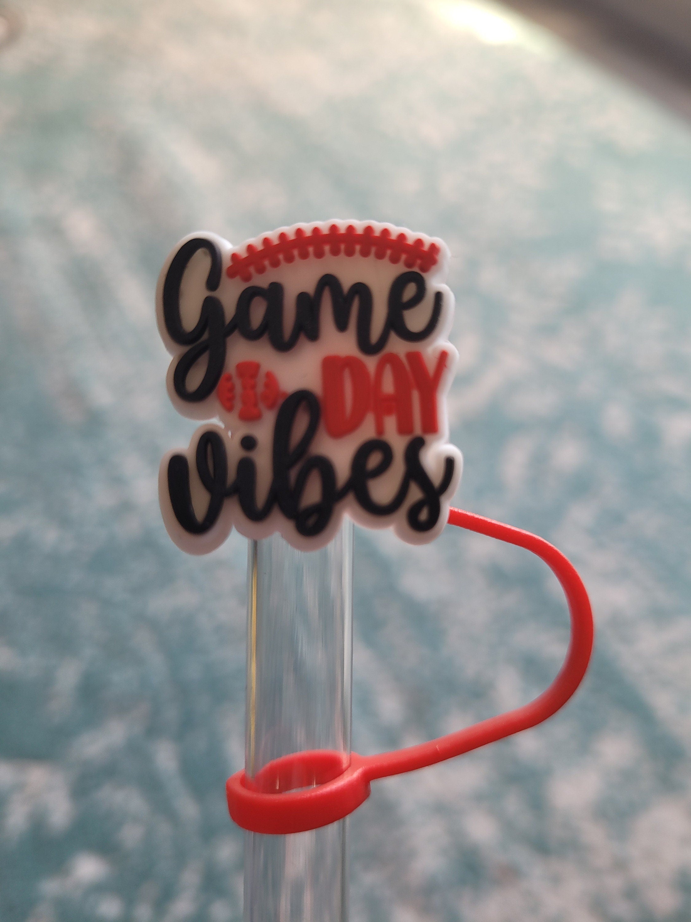 Game Day Vibes 10MM Silicone Strawtopper