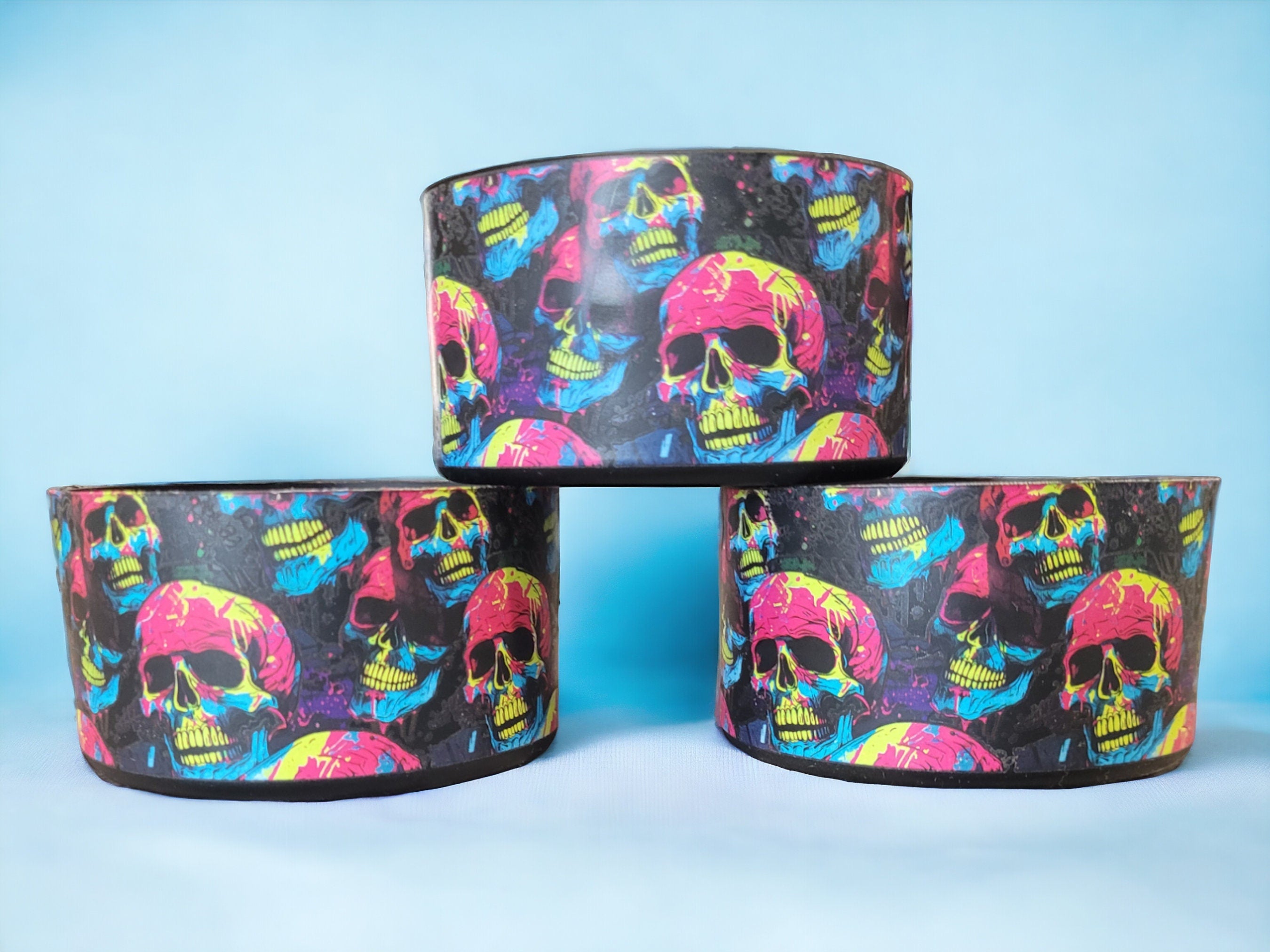 Smirkin' Skull Silicone Boot Bumper Sleeve for tumblers