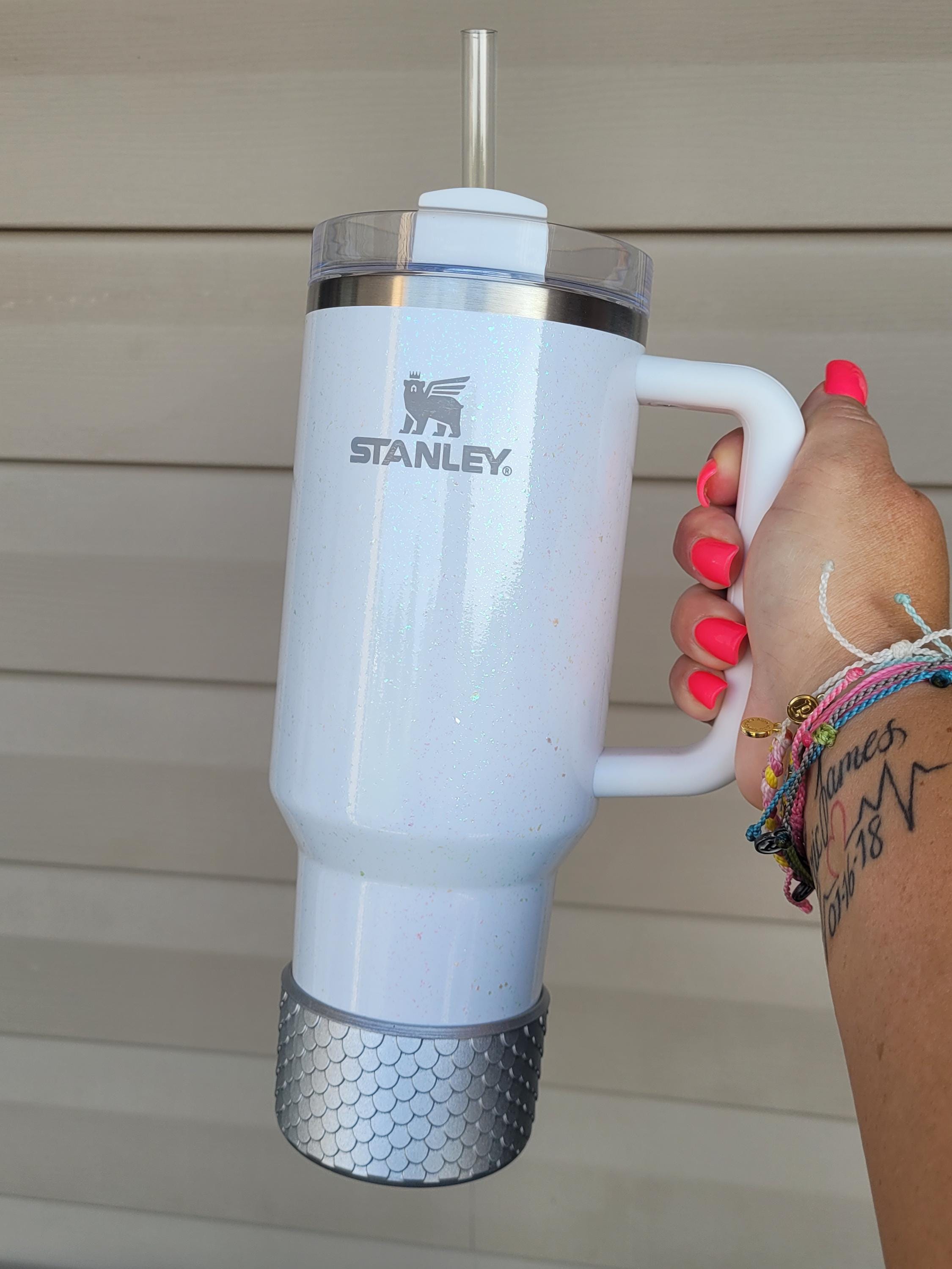 Silver Metallic Mermaid Silicone Boot Bumper Sleeve for tumblers