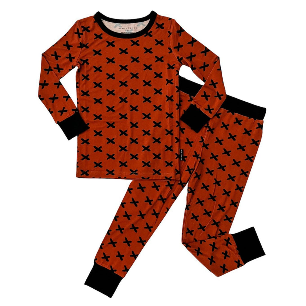 BAMBOO 2 PIECE PAJAMA SET - BURNT OUT