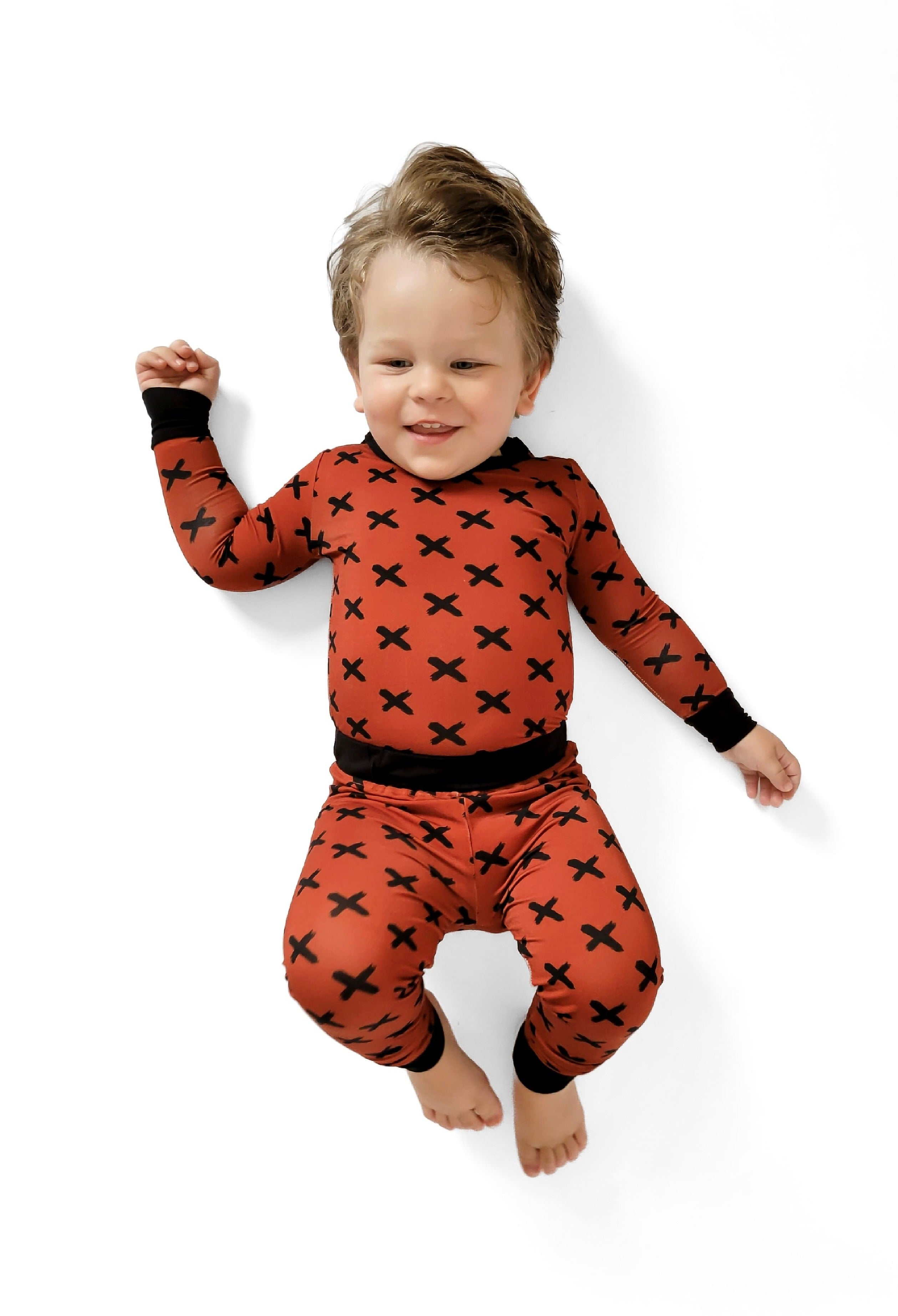 BAMBOO 2 PIECE PAJAMA SET - BURNT OUT