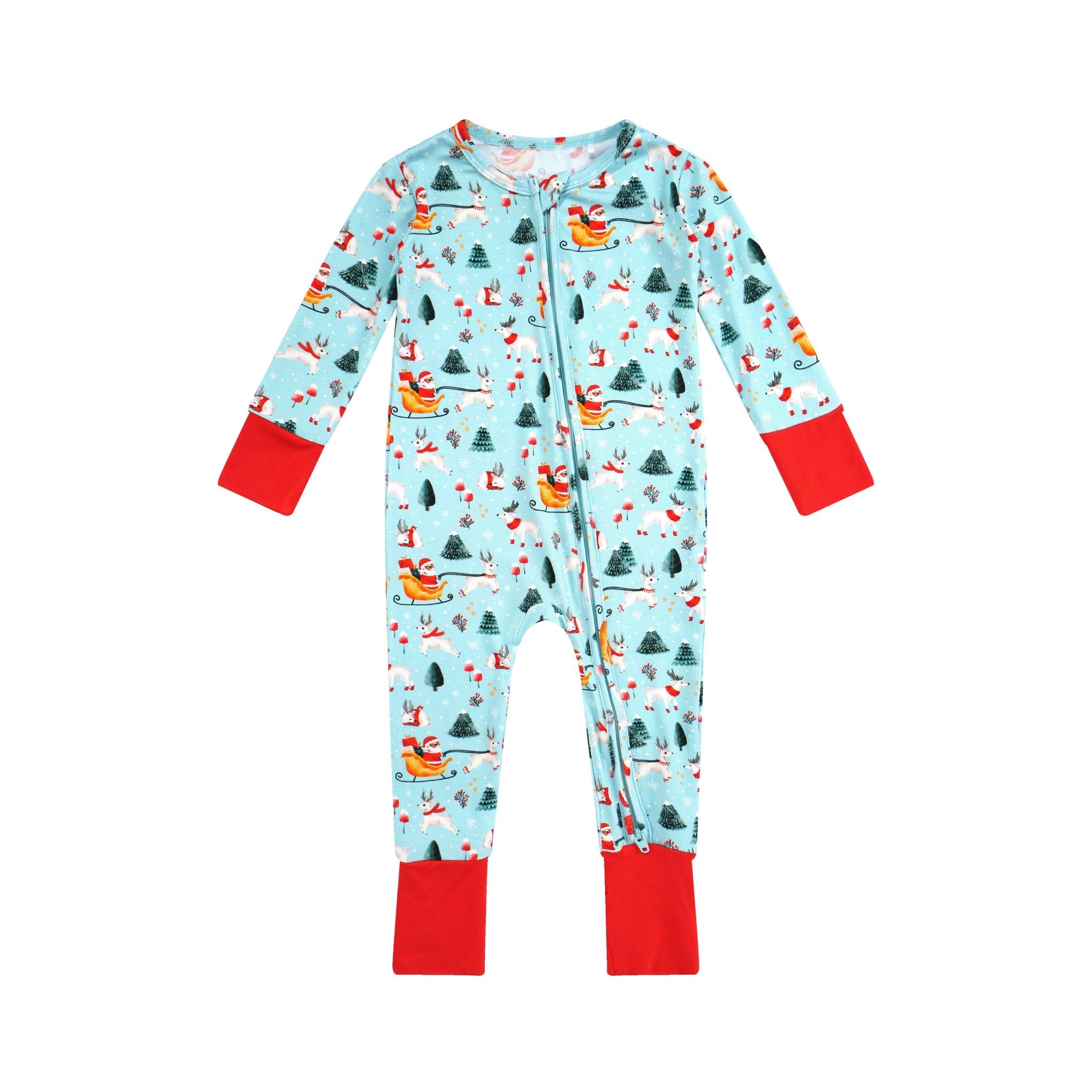 Infant Dark Santa Bamboo Romper
