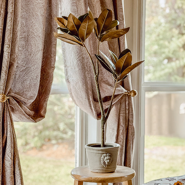 31 Inch Potted Faux Magnolia Tree