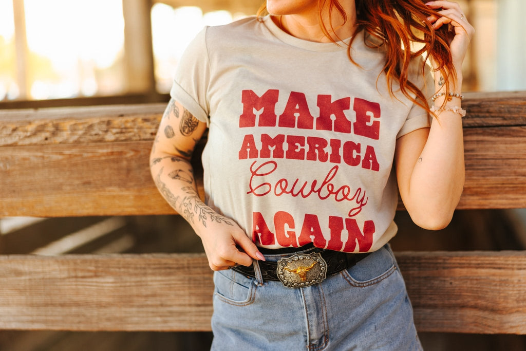 Make America Cowboy Again Stars Graphic Tee