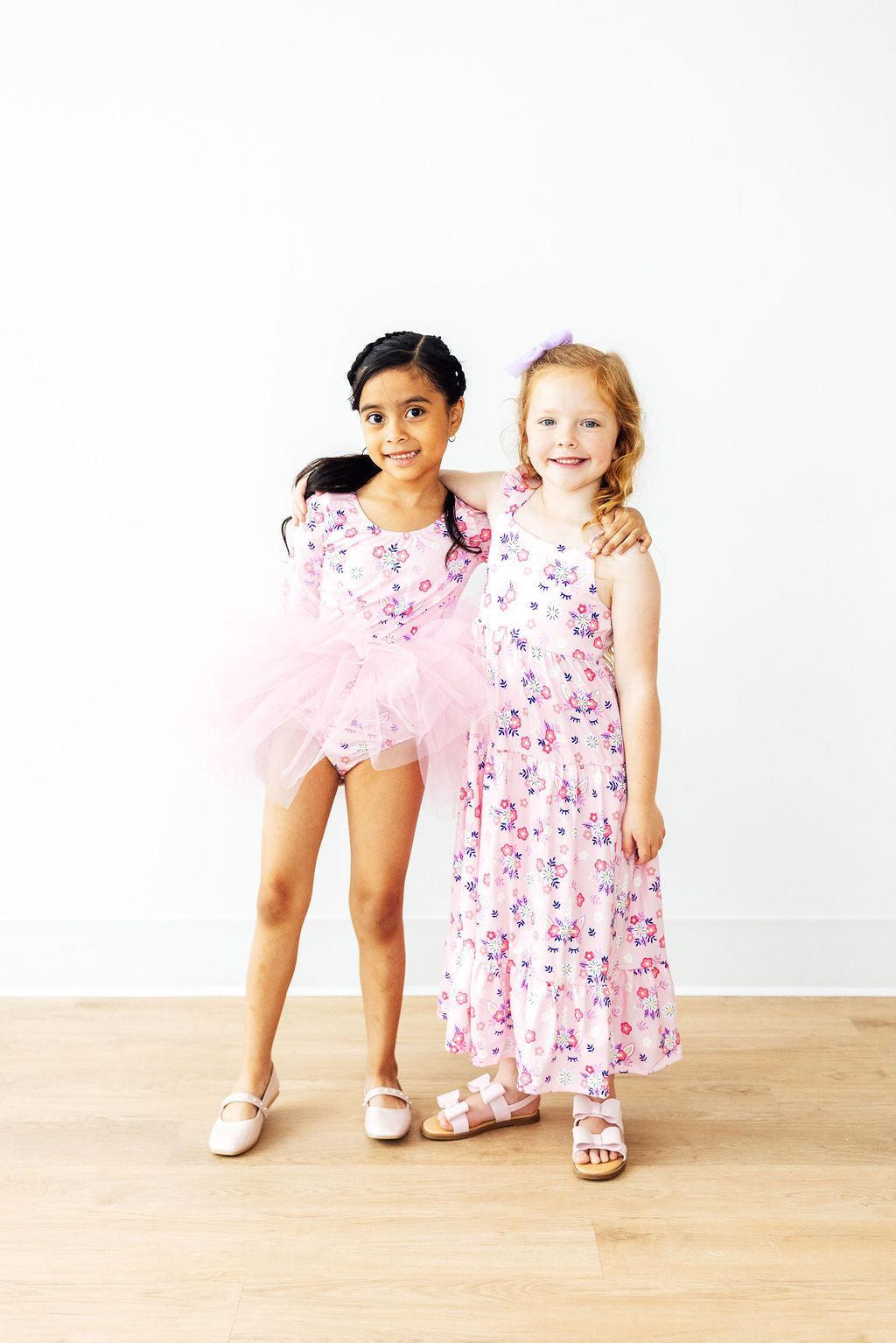 Retro Daydream 3/4 Sleeve Tutu Leotard