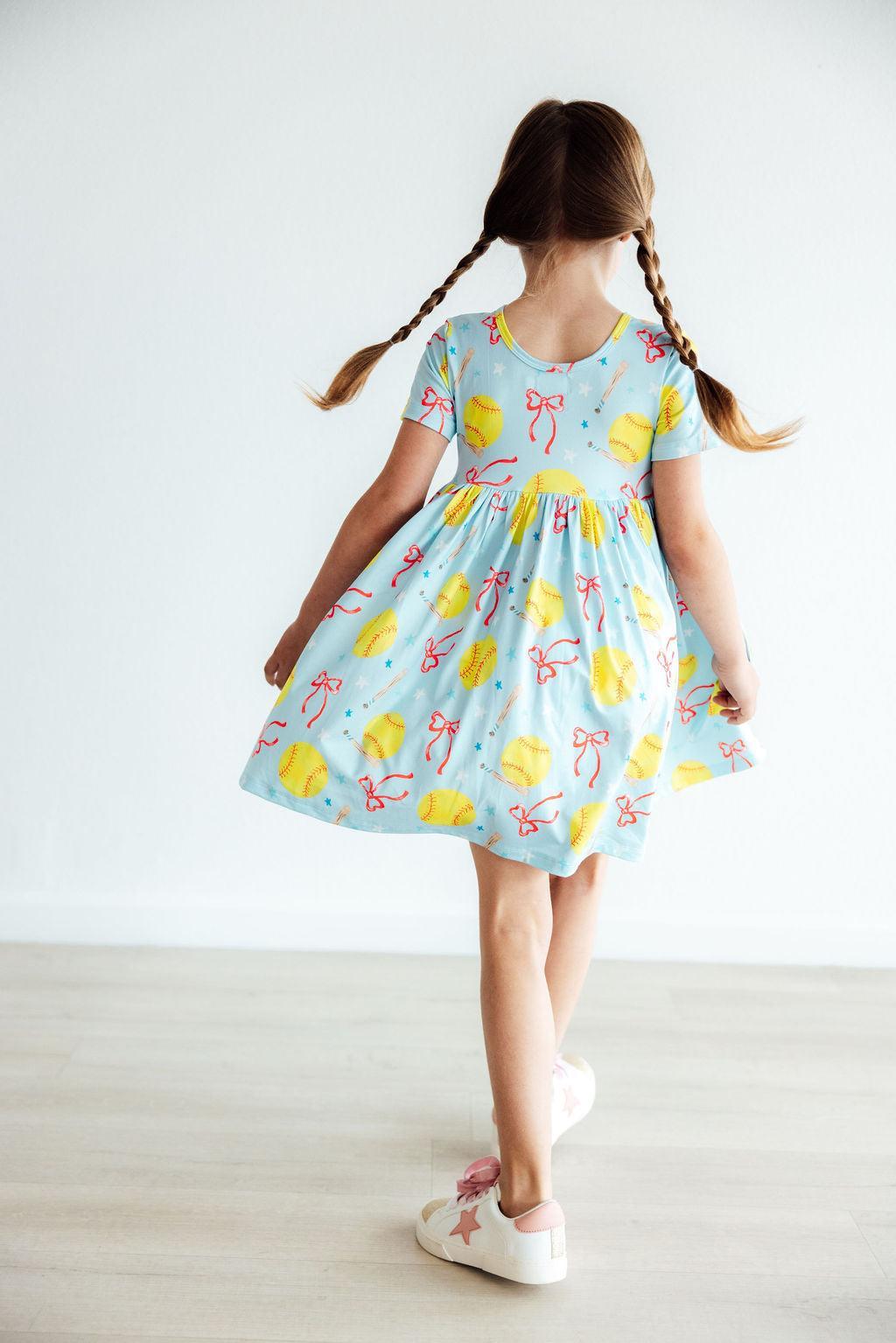 Softball Sweetie S/S Pocket Twirl Dress