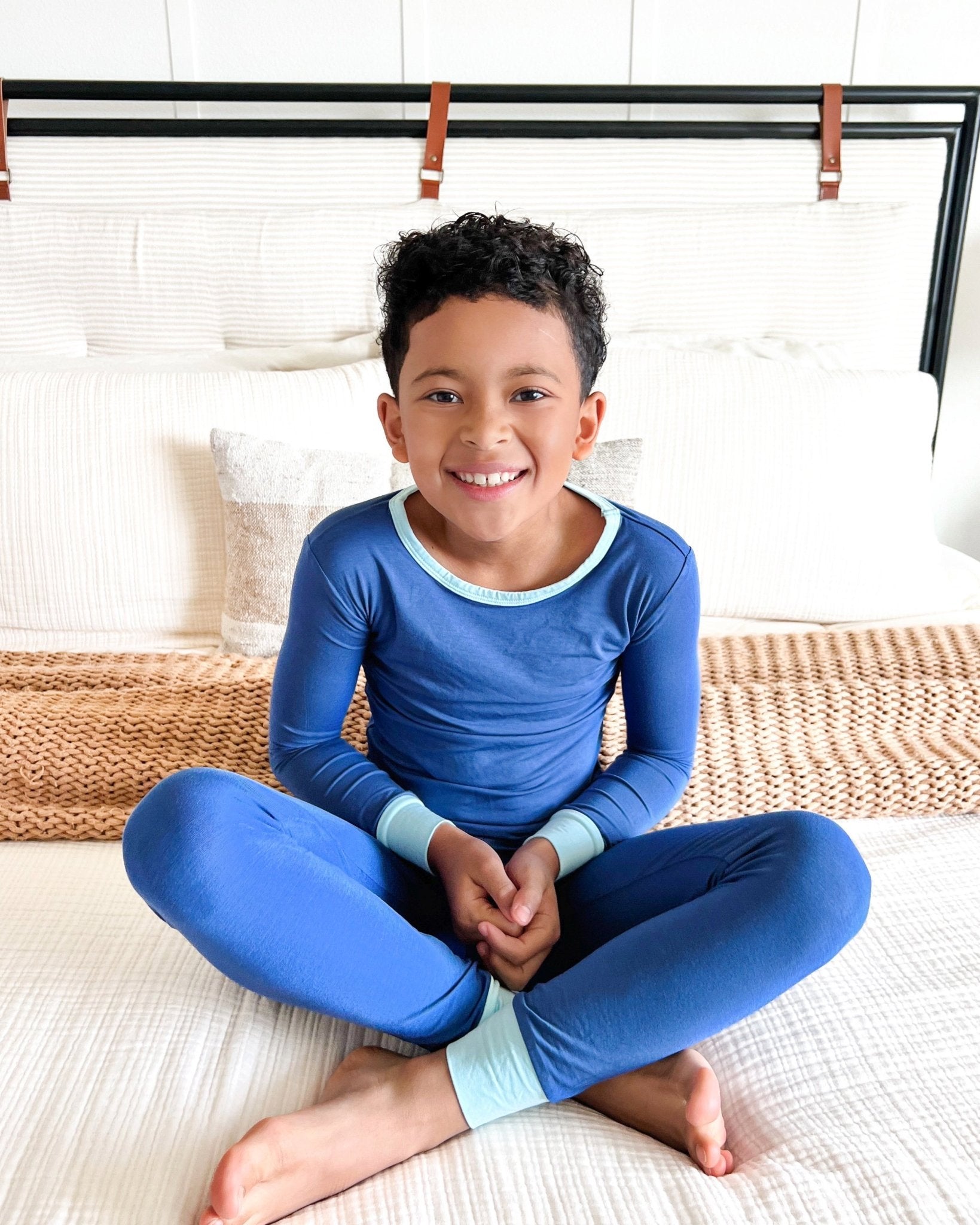 Navy Organic Bamboo Pajama Set