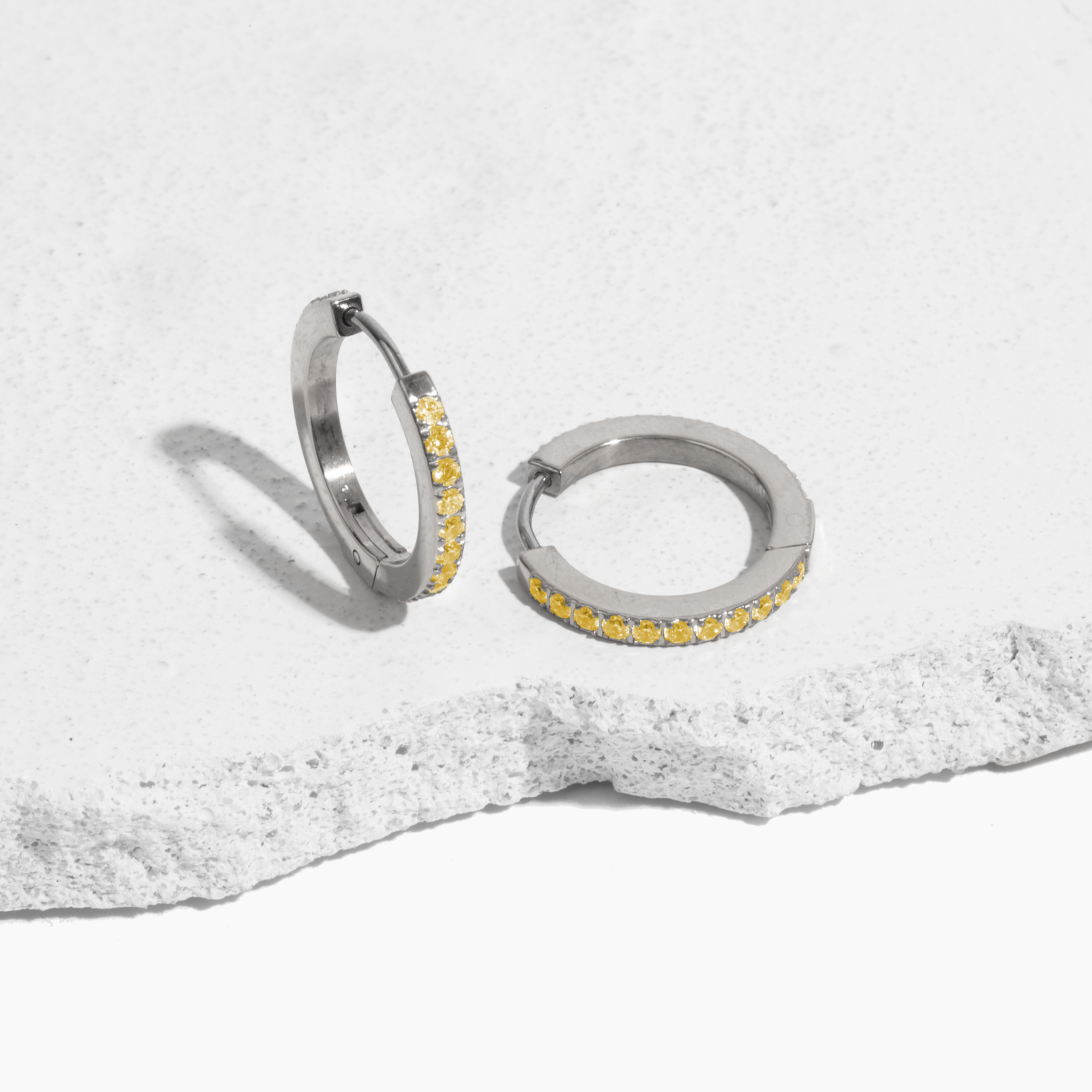 Birthstone Hoop Earrings