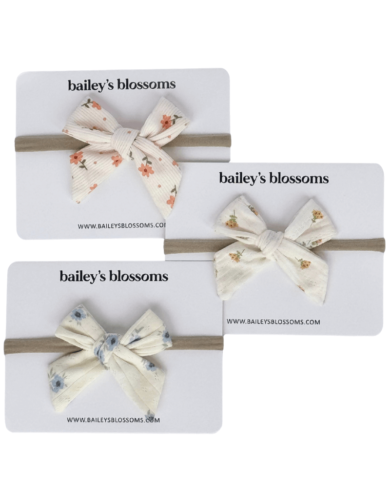 Nylon Bow - Orange Floral